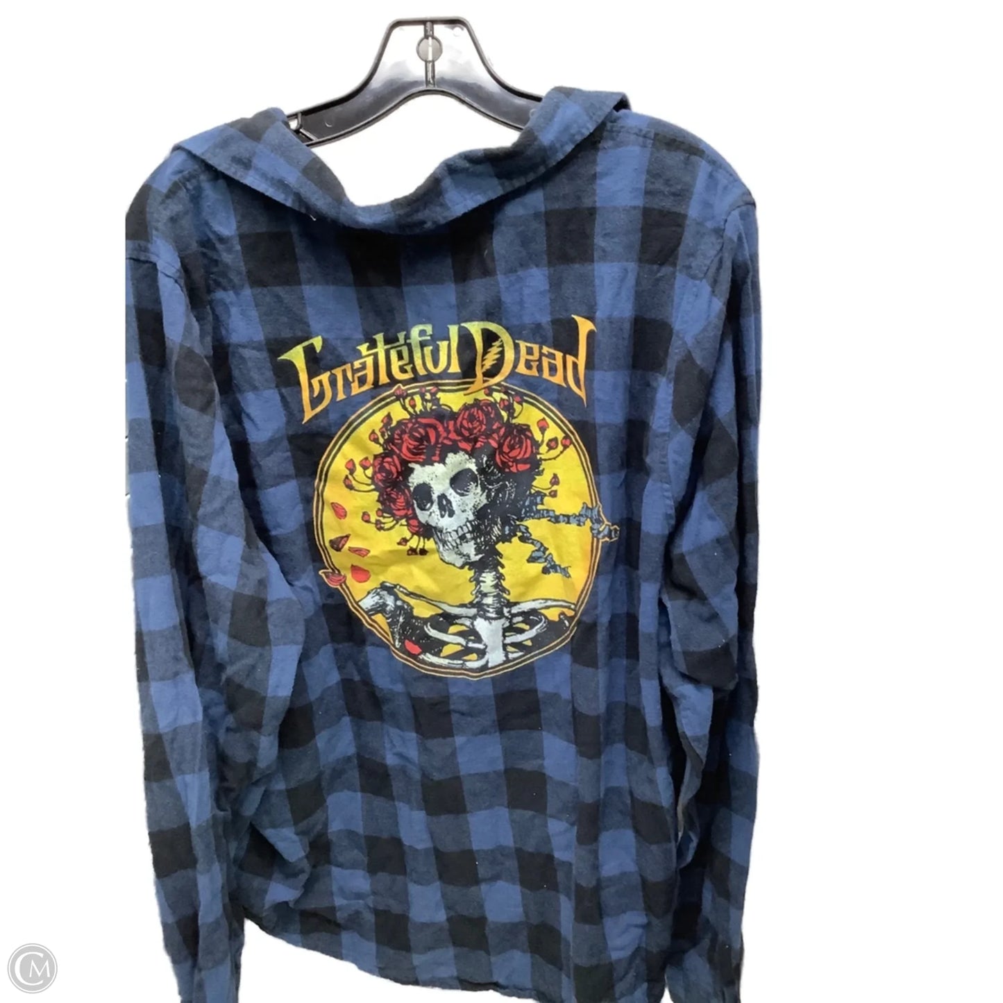 Blouse Long Sleeve By Clothes Mentor In Plaid Pattern, Size: Xxl