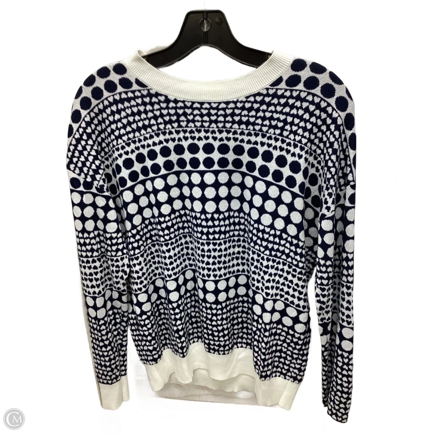 Sweater By Loft In Blue & White, Size: M