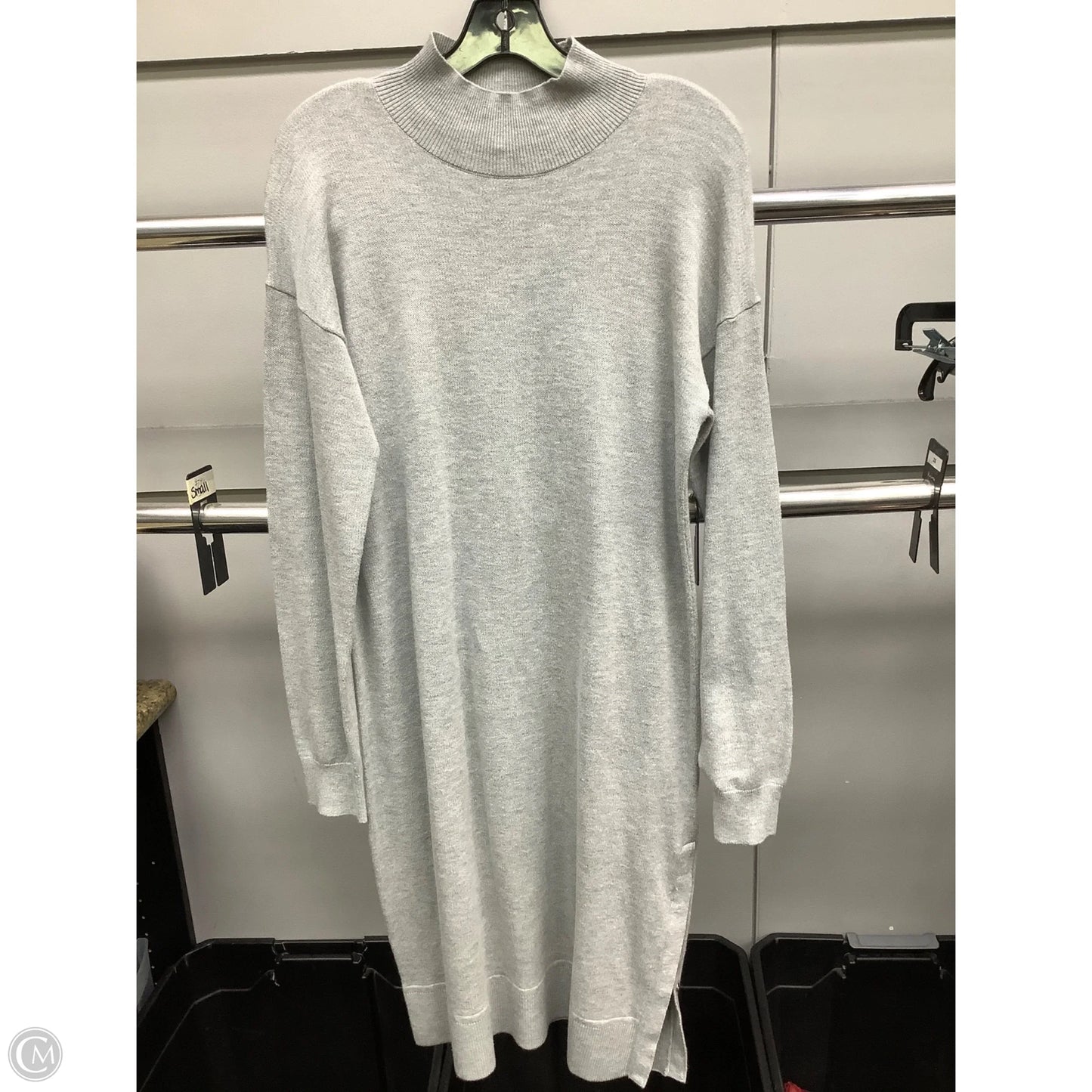 Dress Casual Midi By Banana Republic In Grey, Size: M