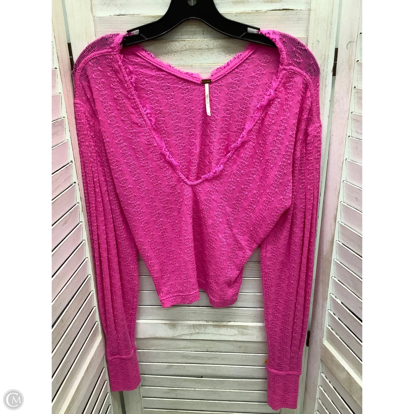 Top Long Sleeve Basic By Free People In Pink, Size: Xs