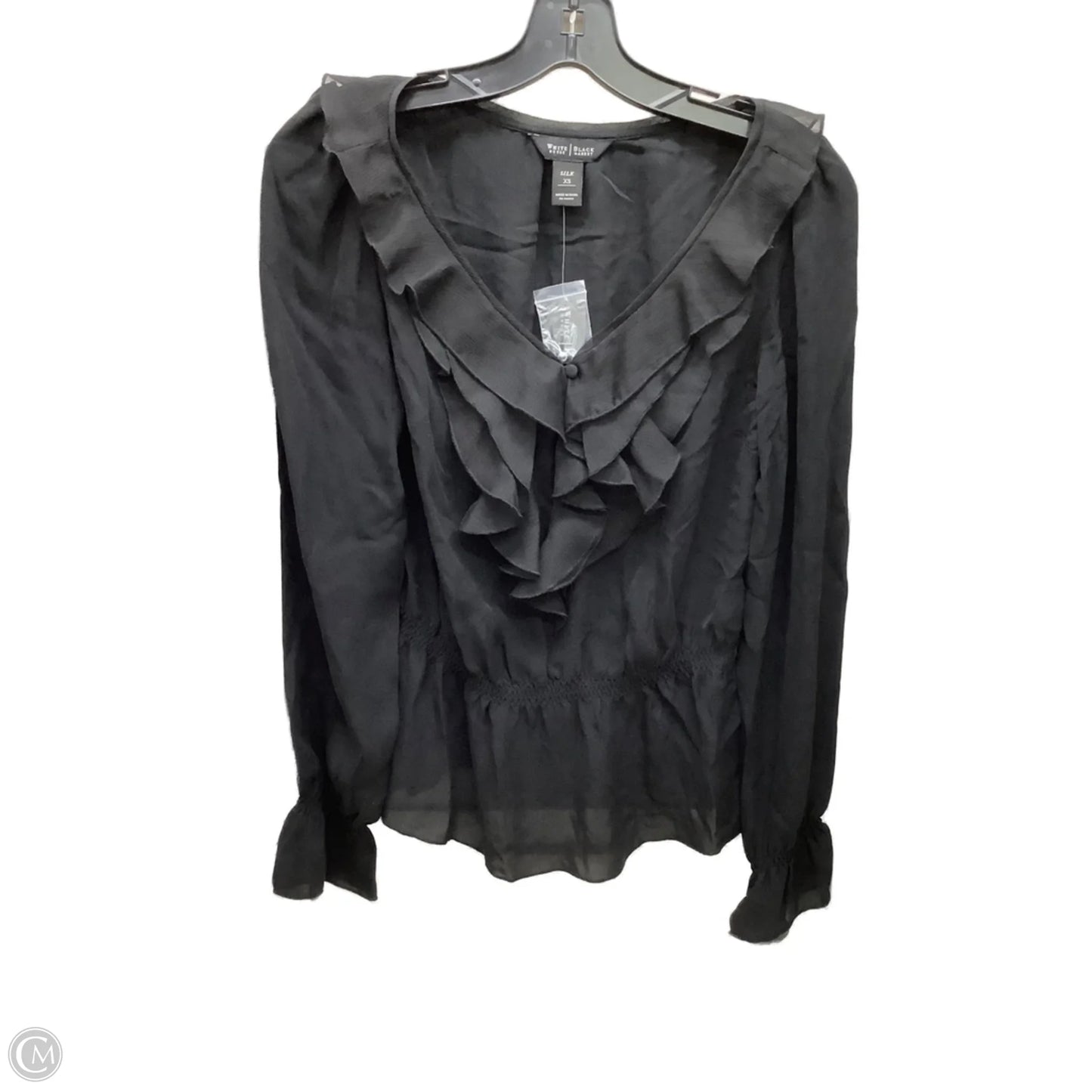Top Long Sleeve By White House Black Market In Black, Size: Xs