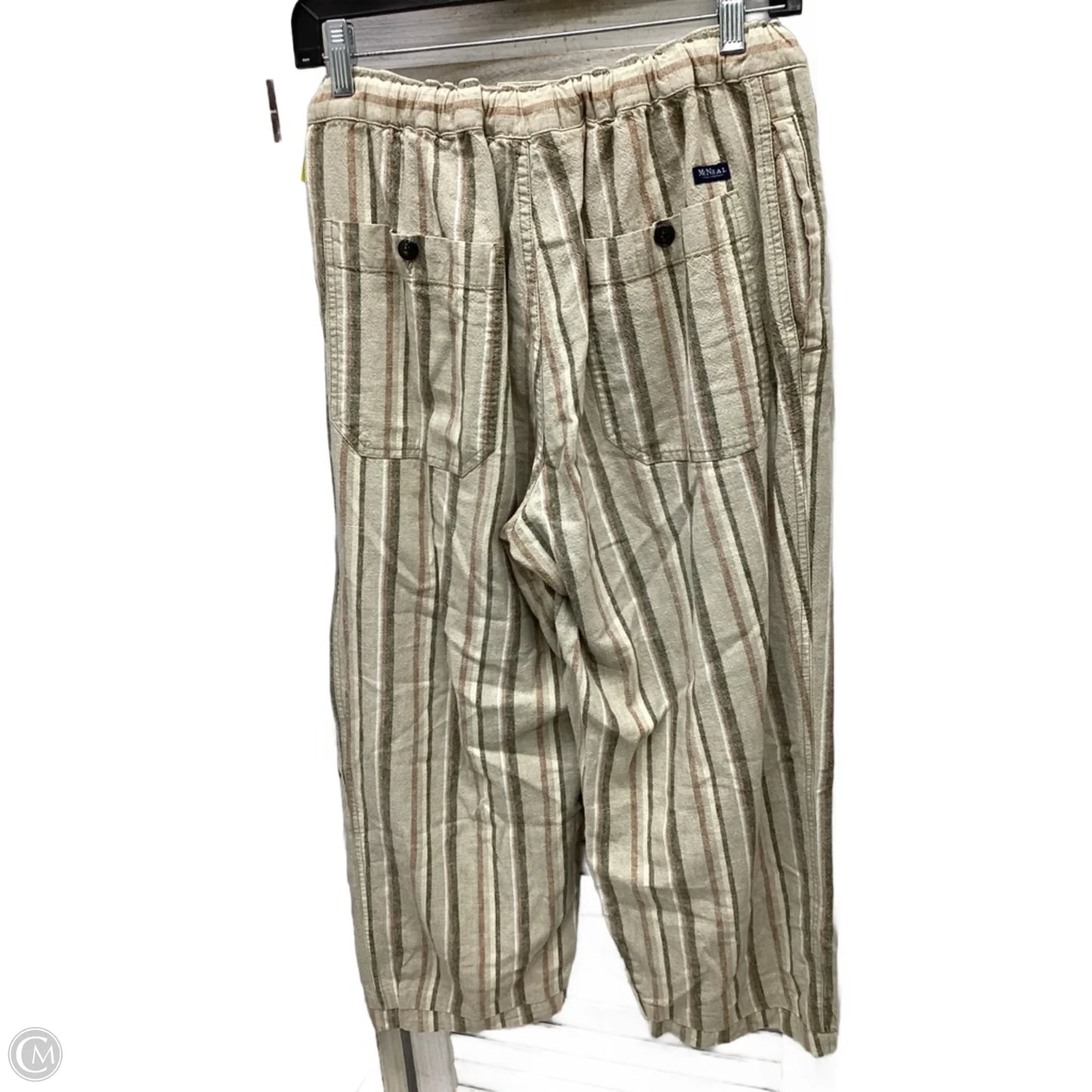 Pants Linen By Clothes Mentor In Striped Pattern, Size: L