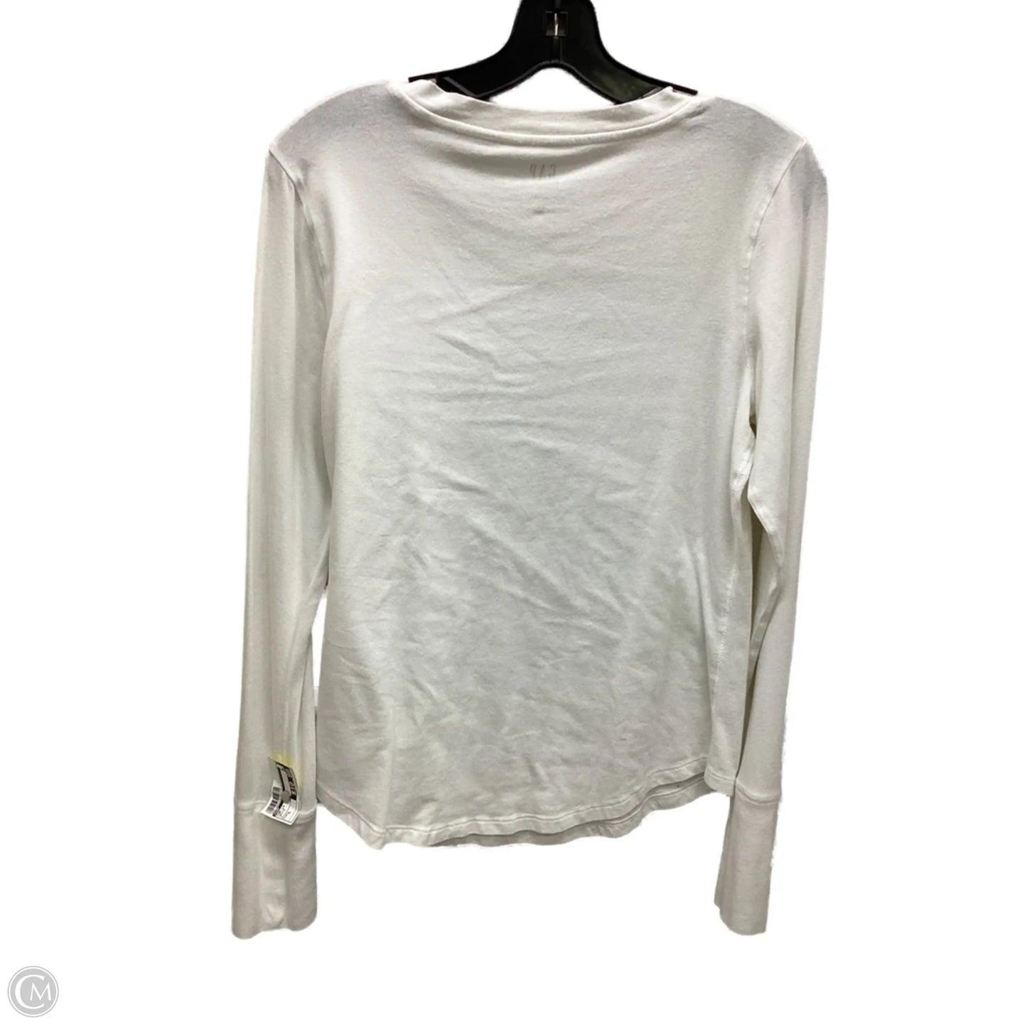 Top Long Sleeve By Gap In White, Size: L