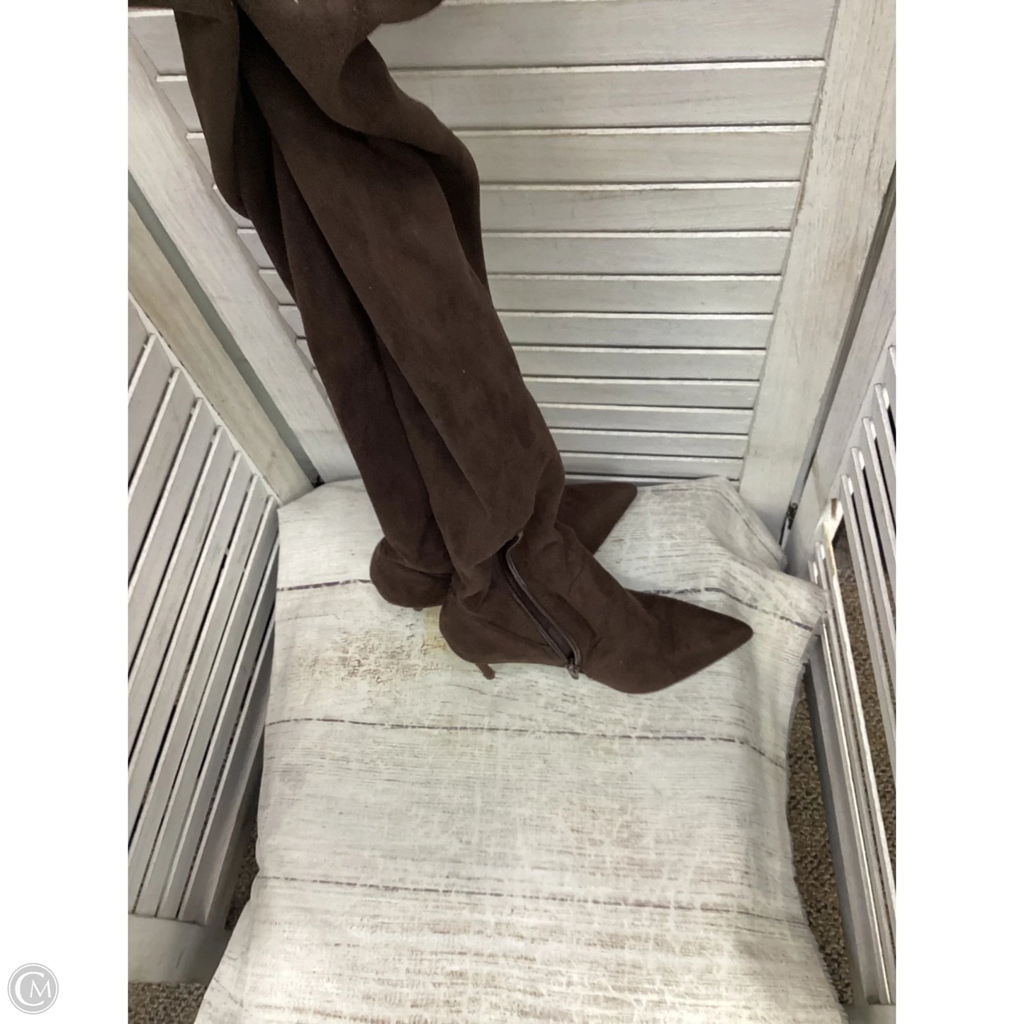 Boots Knee Heels By Steve Madden In Brown, Size: 6.5