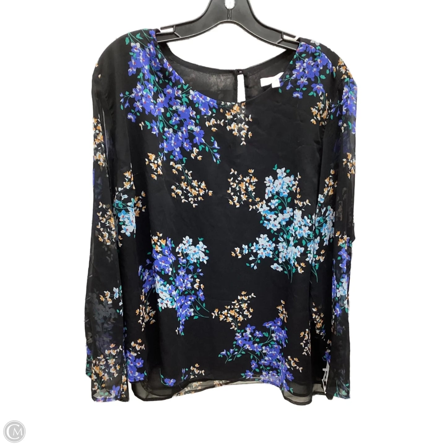 Blouse Long Sleeve By Clothes Mentor In Floral Print, Size: 2x