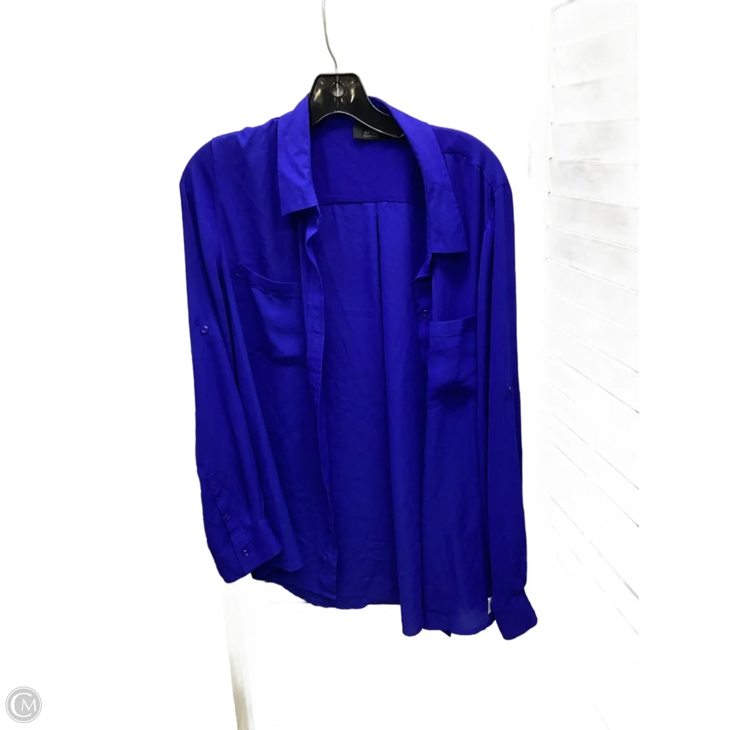 Blouse Long Sleeve By Apt 9 In Blue, Size: Xl