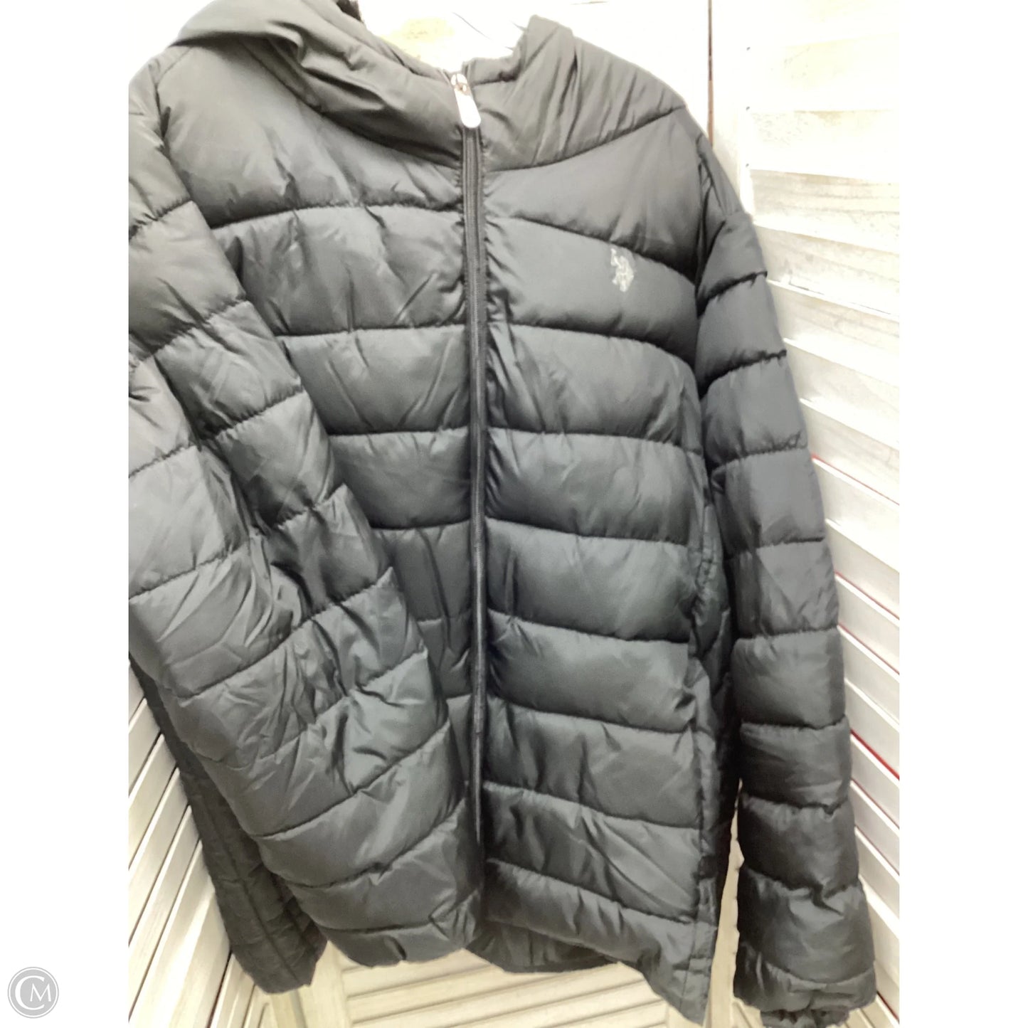 Coat Puffer & Quilted By Us Polo Assoc In Black, Size: 2x