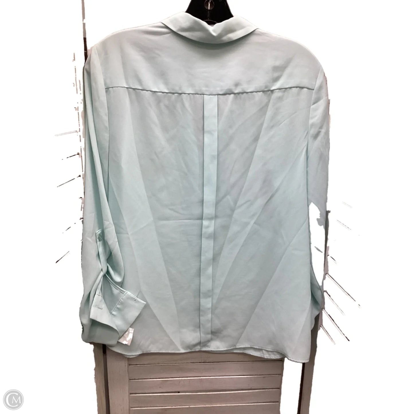 Blouse Long Sleeve By Clothes Mentor In Teal, Size: Mp
