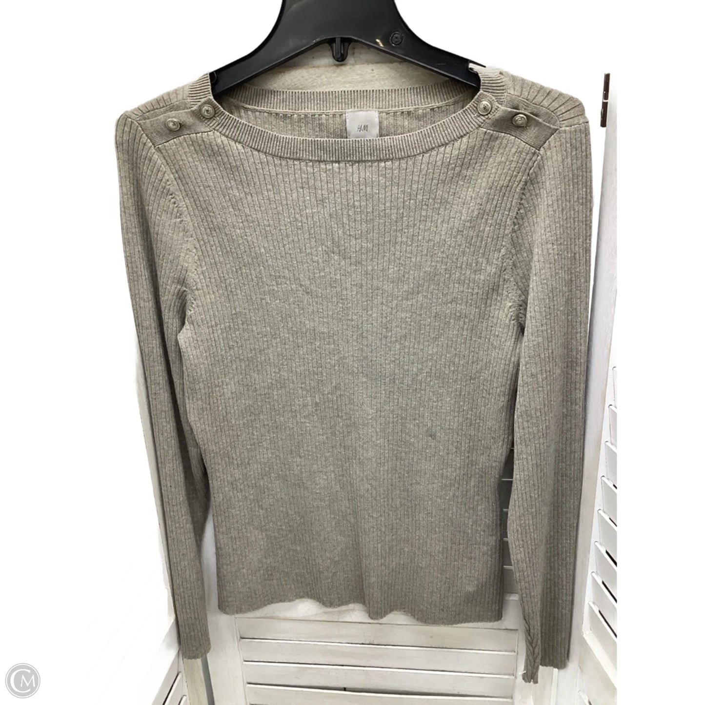 Top Long Sleeve By H&m In Beige, Size: L