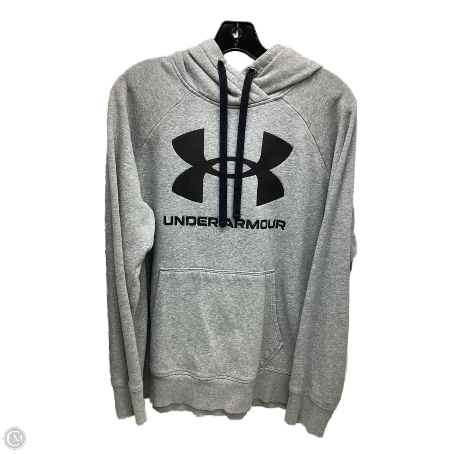 Sweatshirt Hoodie By Under Armour In Grey, Size: L