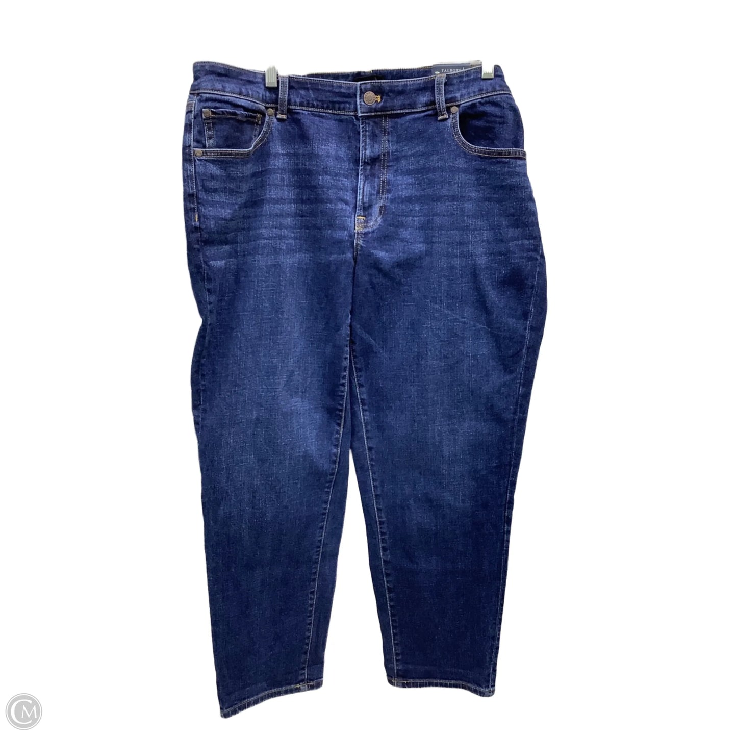 Jeans Straight By Talbots In Blue Denim, Size: 16