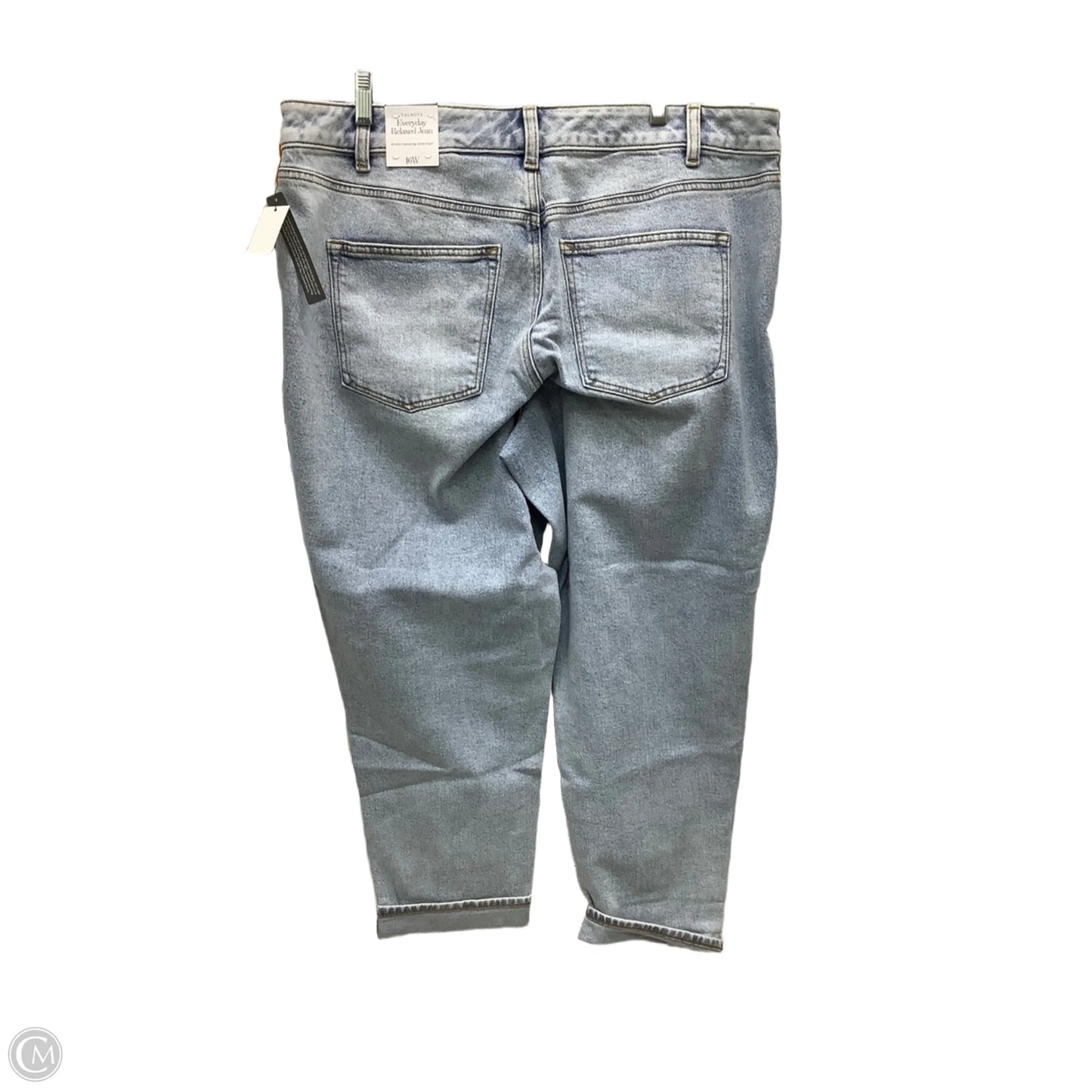Jeans Straight By Talbots In Blue Denim, Size: 16