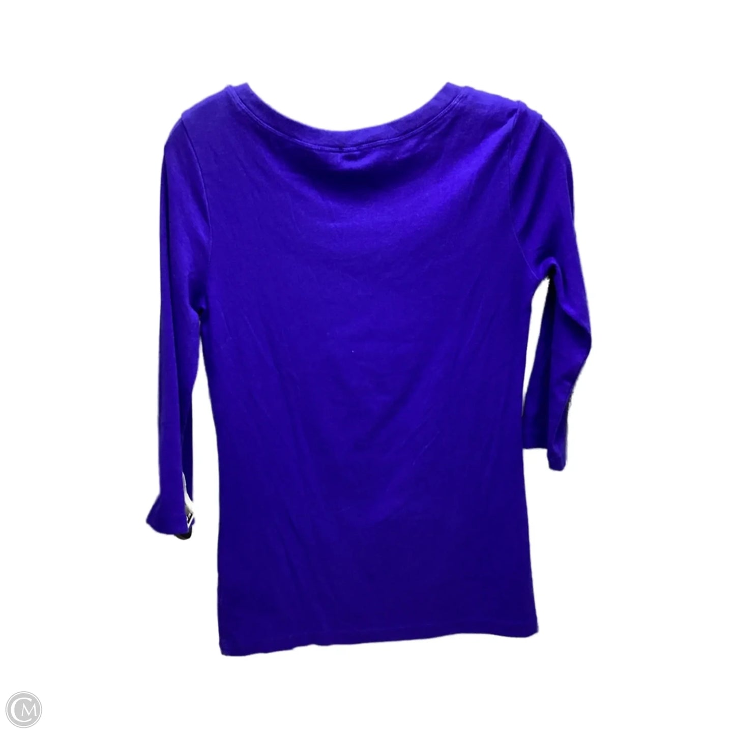 Top 3/4 Sleeve Basic By Cynthia Rowley In Blue, Size: L