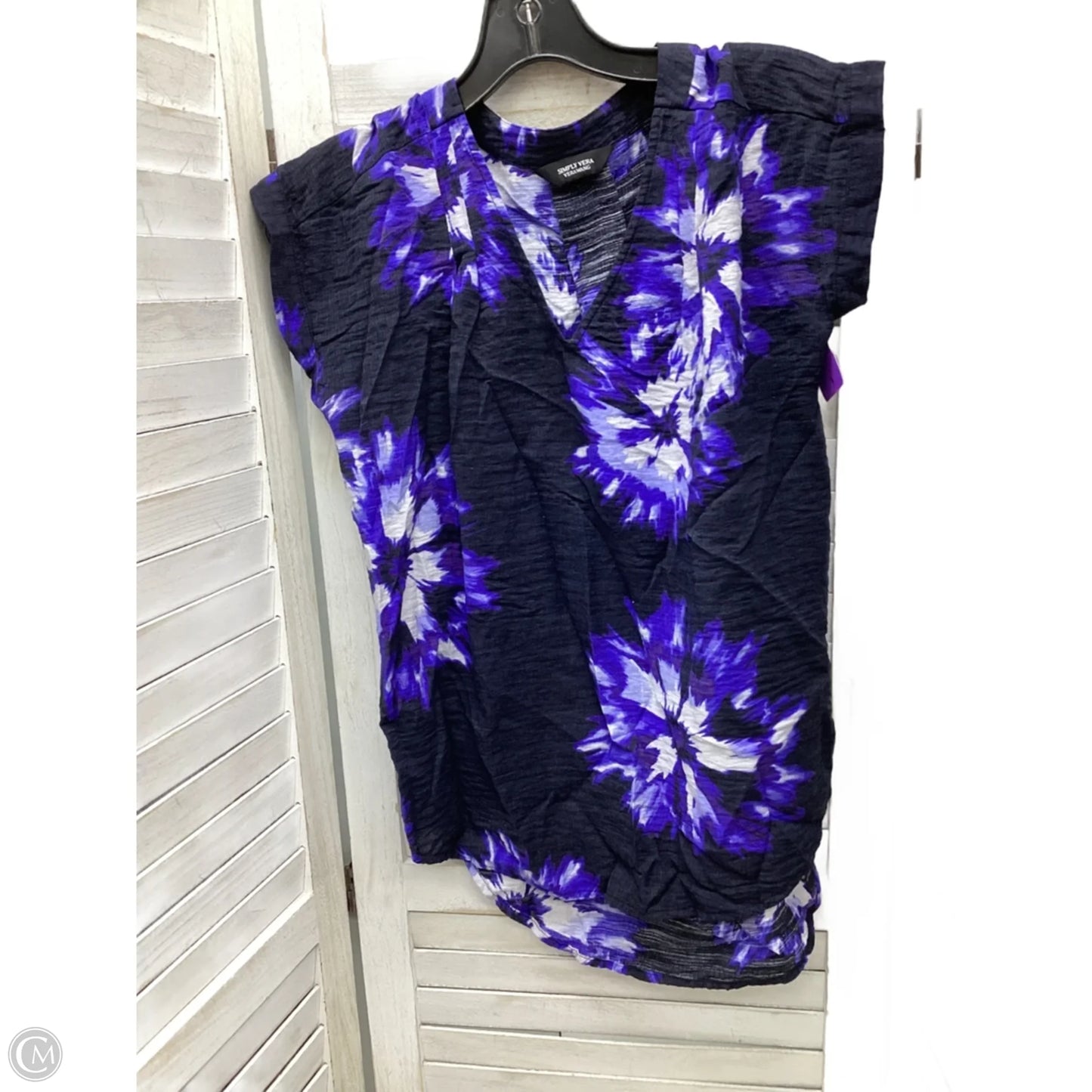 Top Short Sleeve By Simply Vera In Floral Print, Size: Xs
