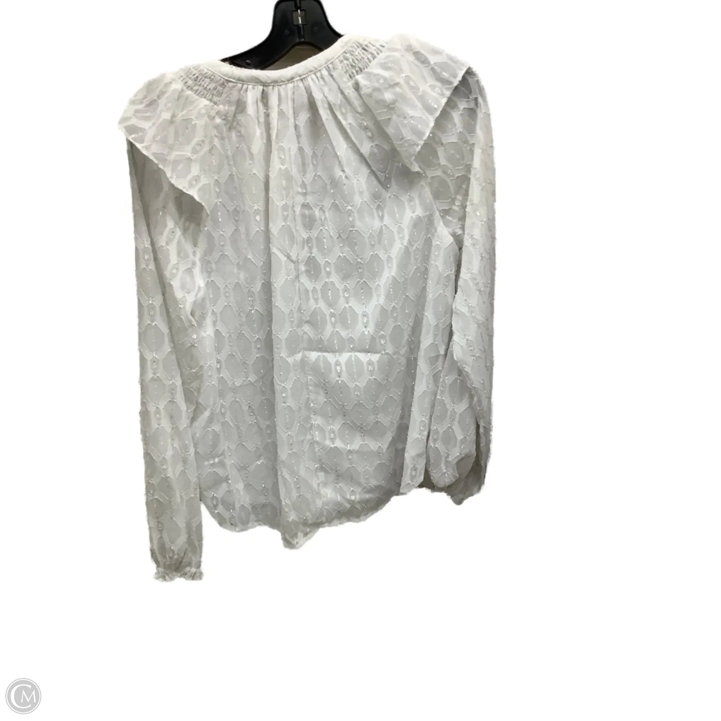 Top Long Sleeve By Loft In White, Size: S