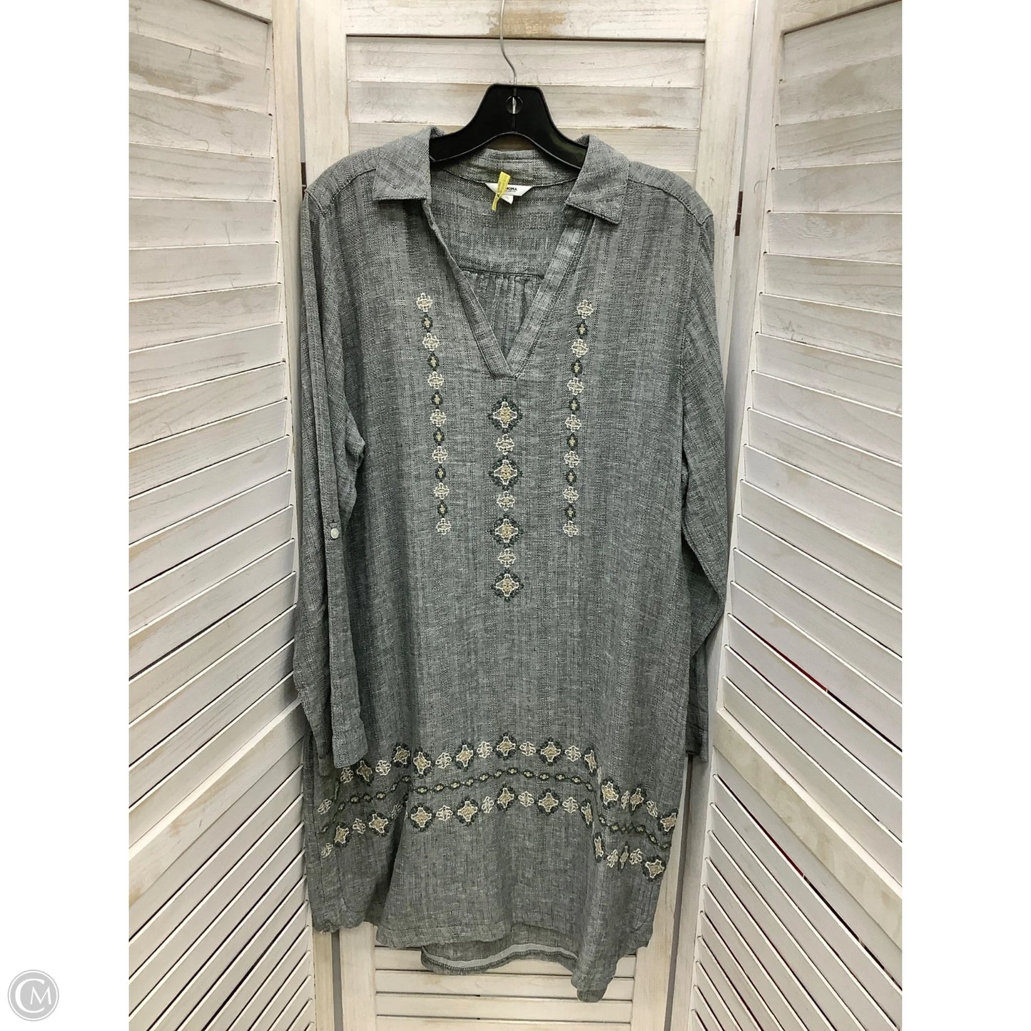 Dress Casual Midi By Sonoma In Grey, Size: Xl