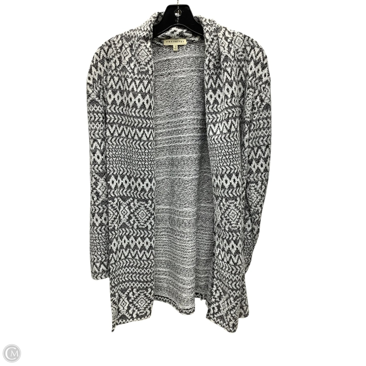 Cardigan By Retrology In Black & White, Size: M