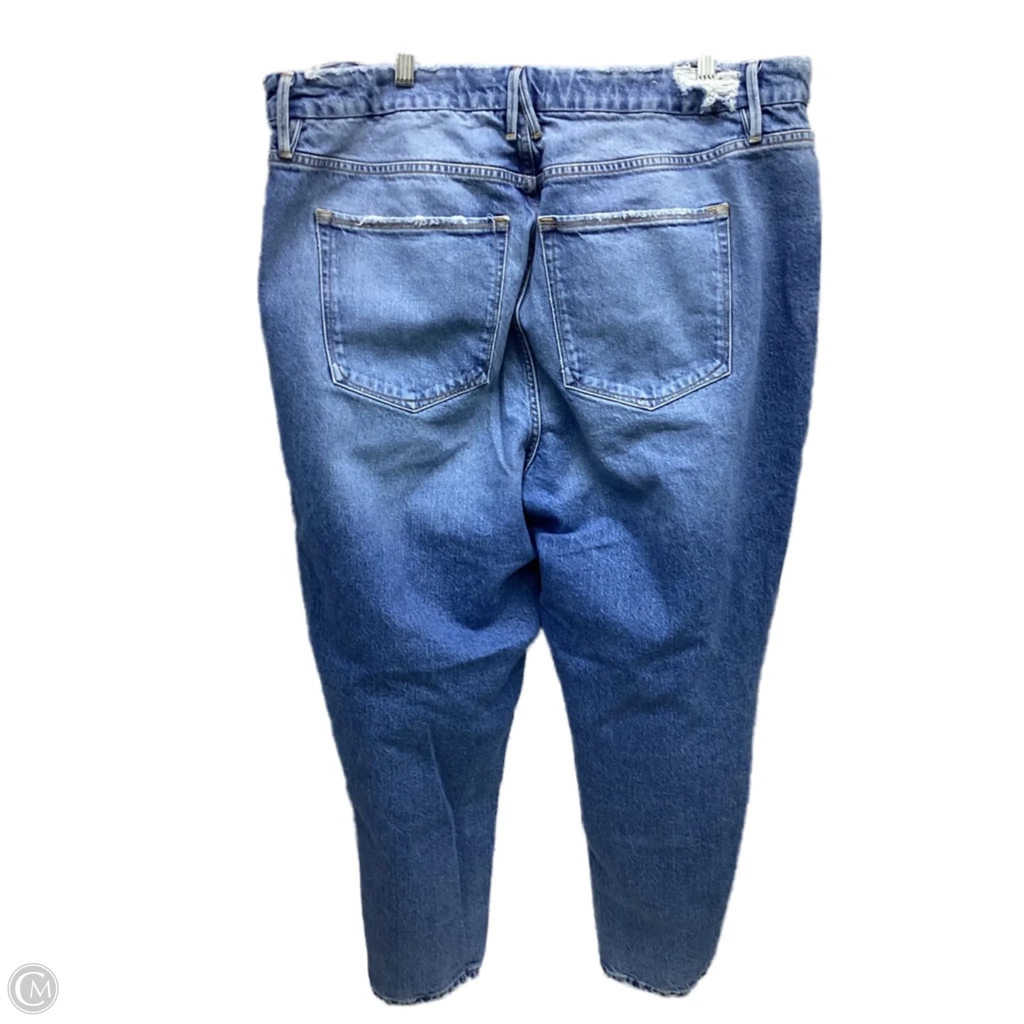Jeans Straight By Good American In Blue Denim, Size: 18