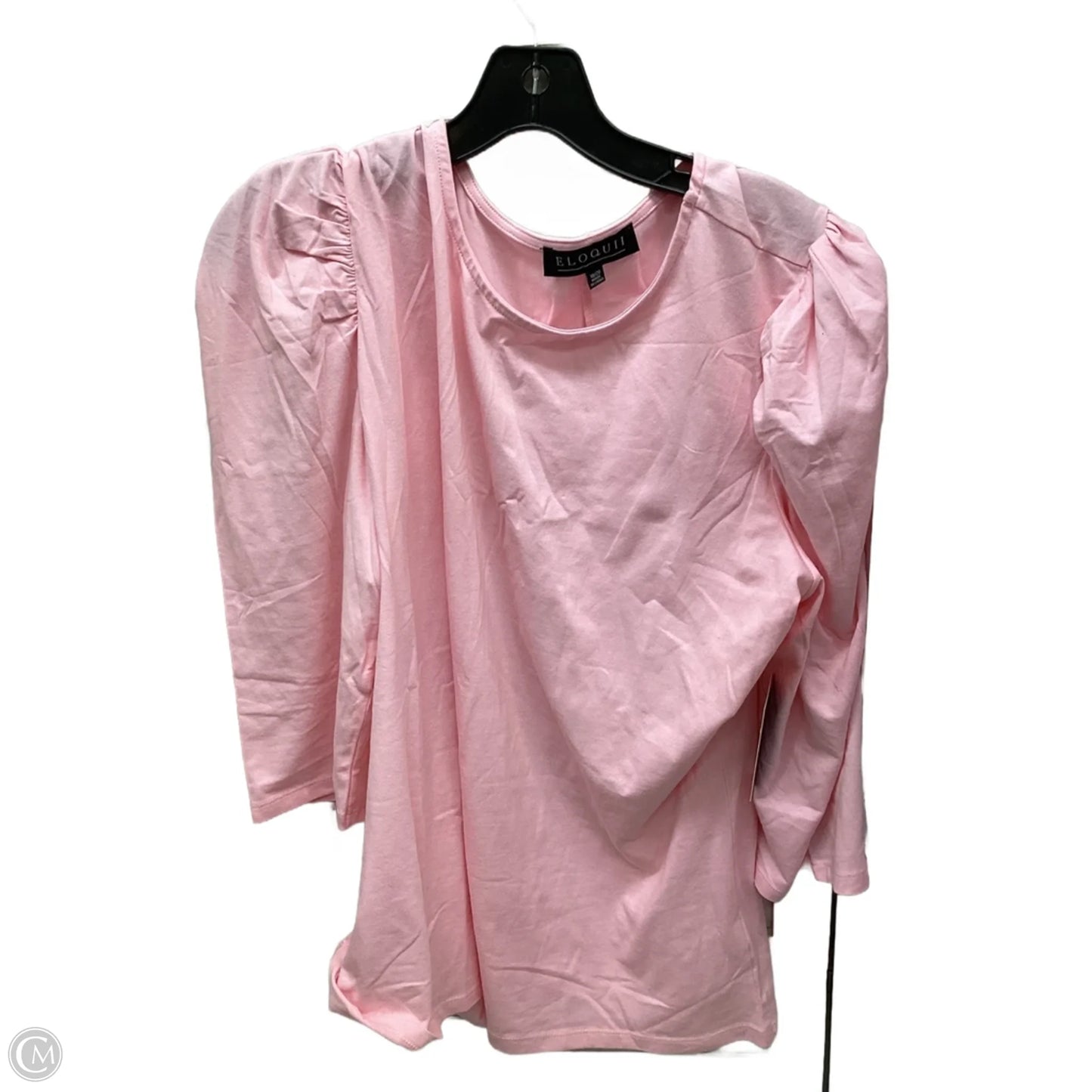 Top Long Sleeve By Eloquii In Pink, Size: 18