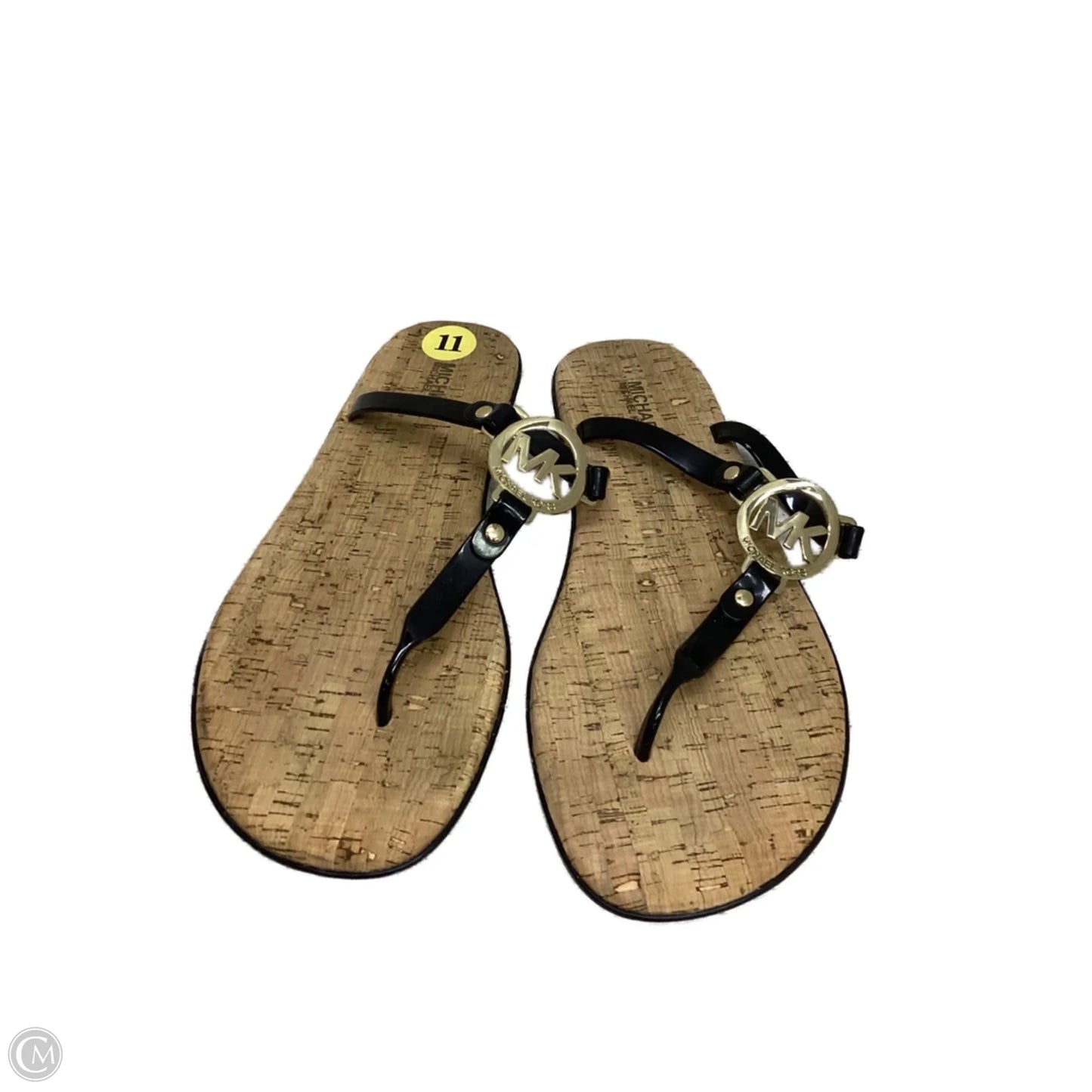 Sandals Flip Flops By Michael By Michael Kors In Black, Size: 11