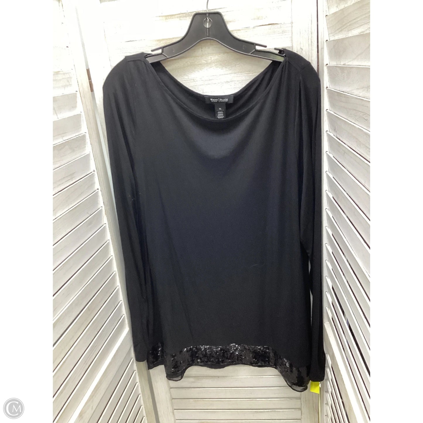 Top Long Sleeve By White House Black Market In Black, Size: Xl