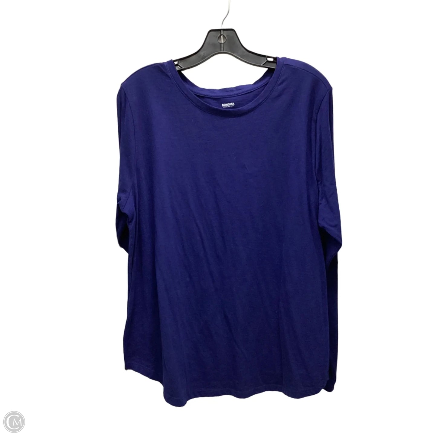 Top Long Sleeve By Sonoma In Blue, Size: 1x