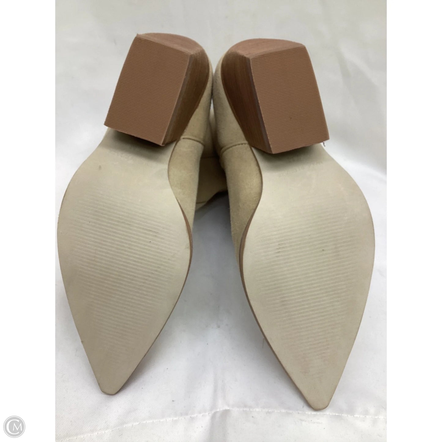 Boots Ankle Heels By Steve Madden In Beige, Size: 7
