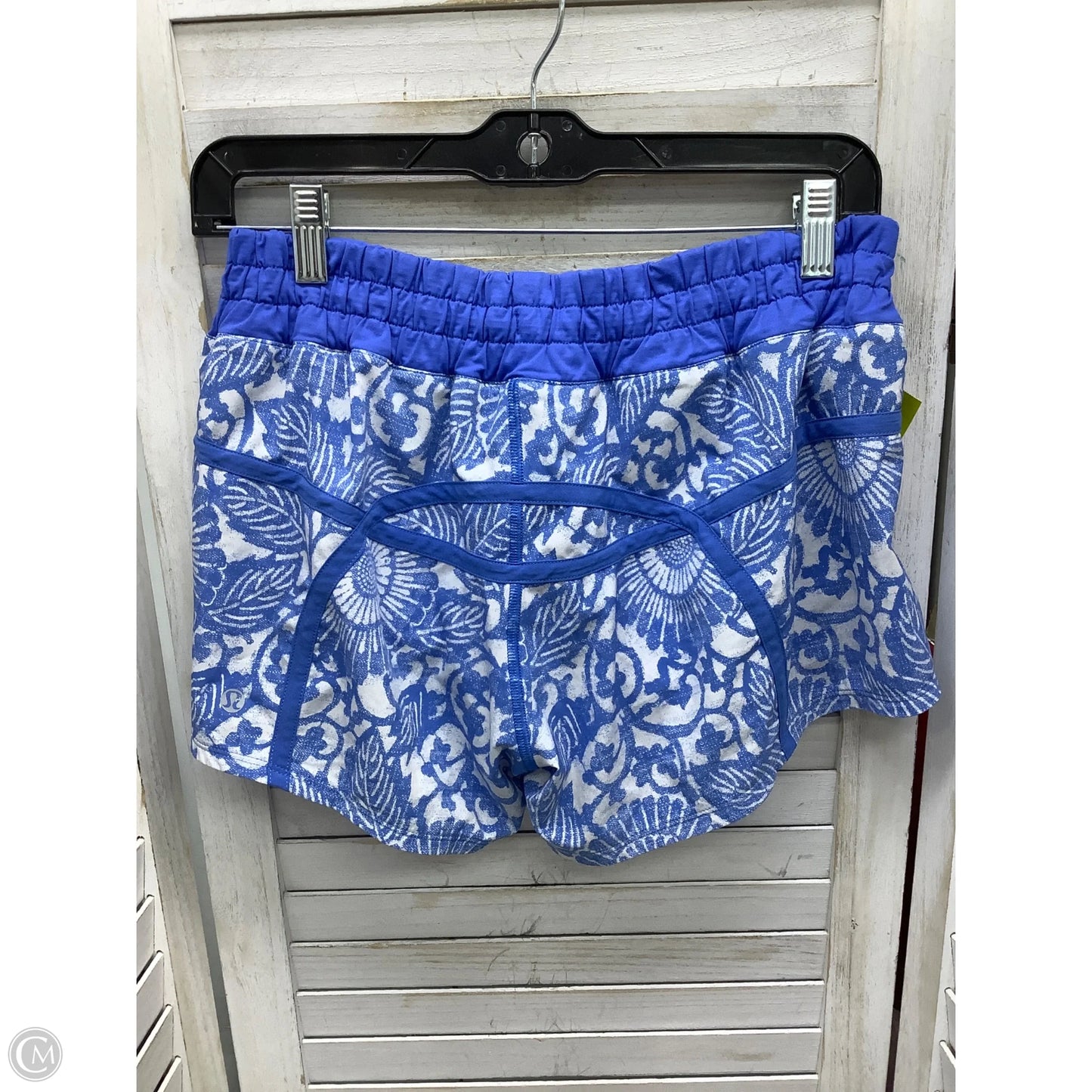 Athletic Shorts By Lululemon In Blue & White, Size: 8