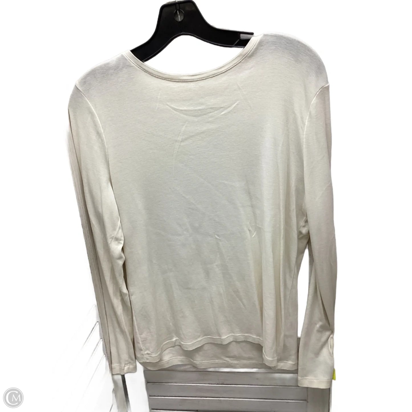 Top Long Sleeve By Talbots In Ivory, Size: L