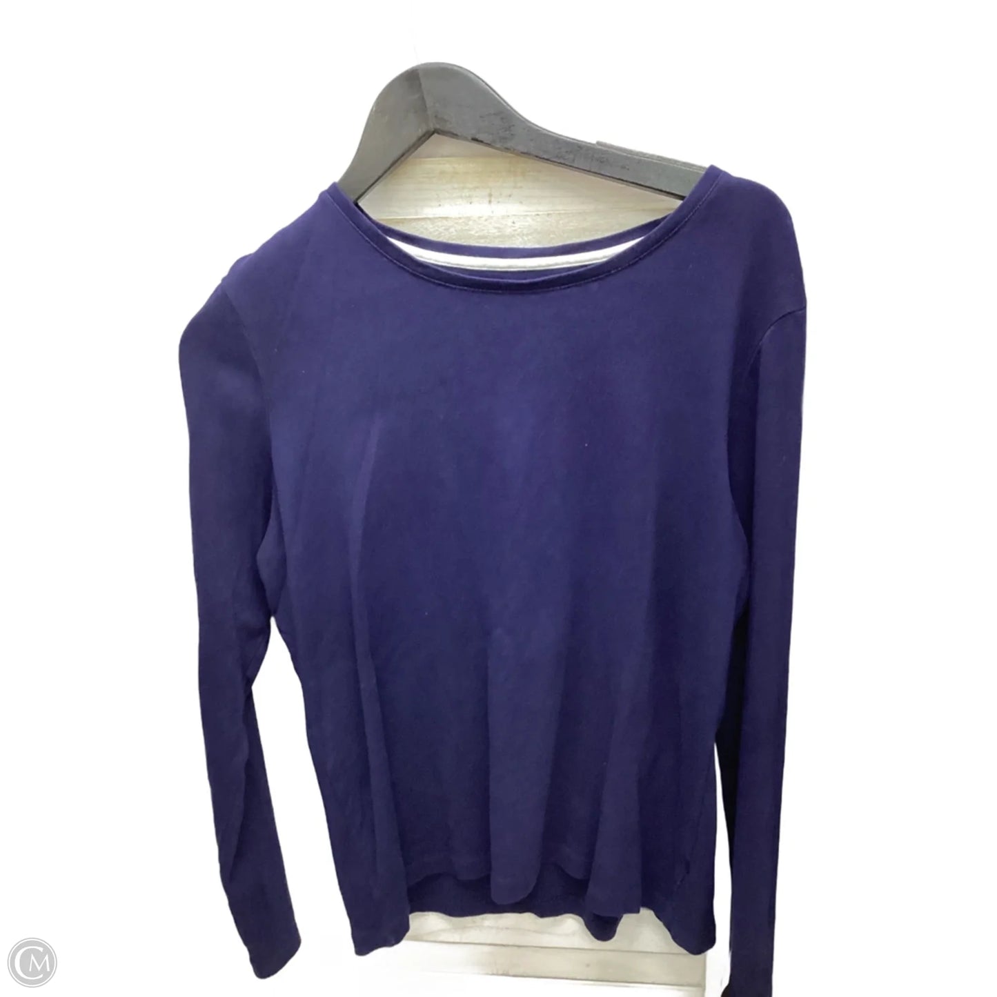 Top Long Sleeve By Talbots In Blue, Size: L