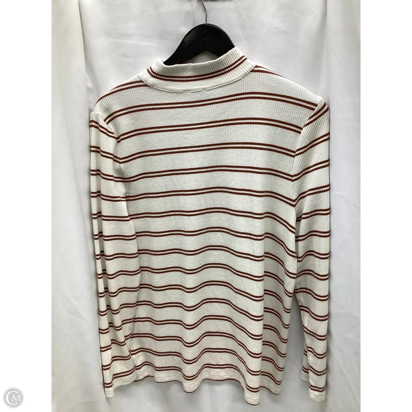 Top Long Sleeve By Talbots In Striped Pattern, Size: 2x