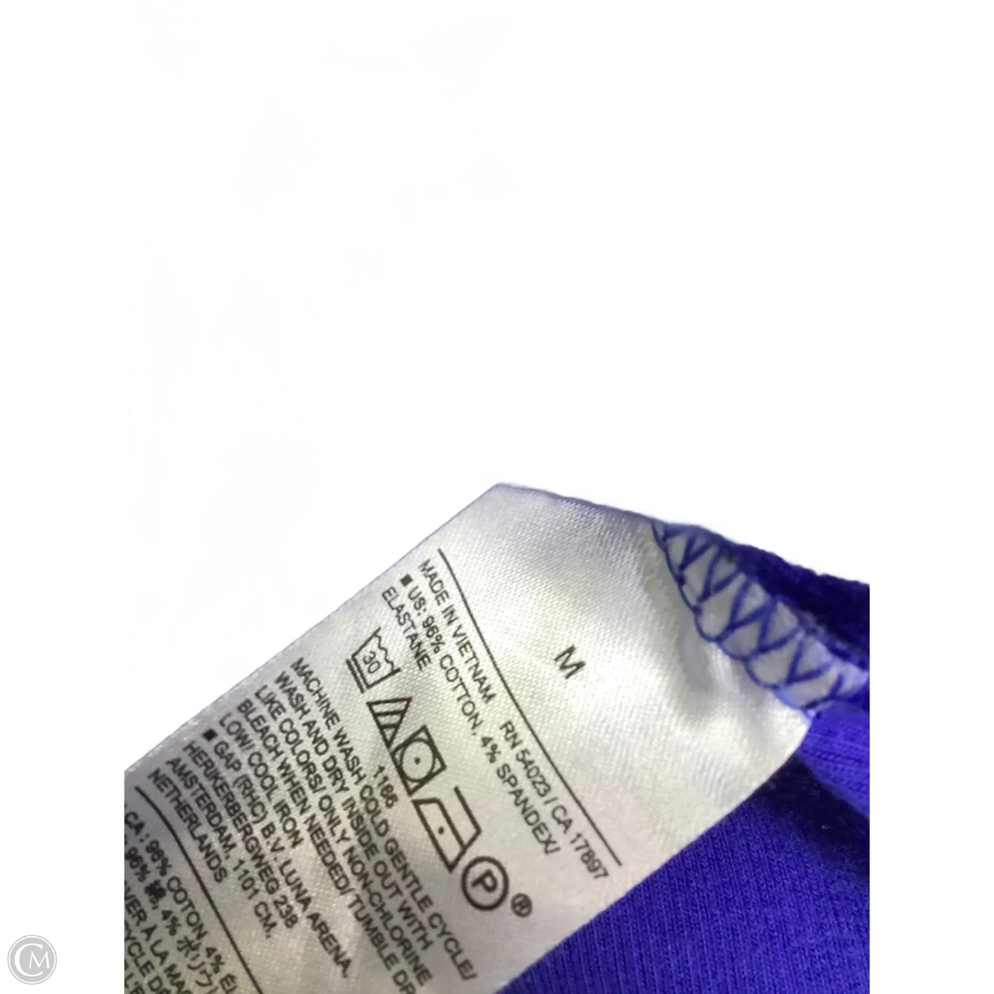 Top 3/4 Sleeve By Banana Republic In Blue, Size: M