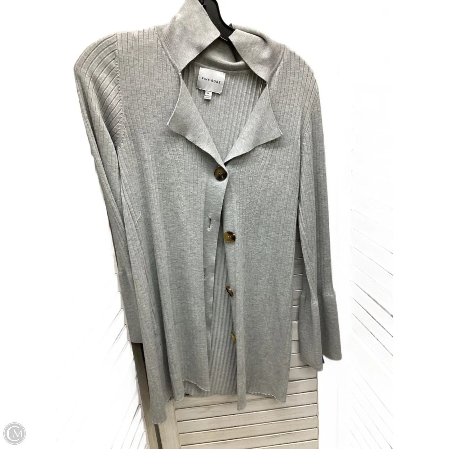 Cardigan By Pink Rose In Grey, Size: M