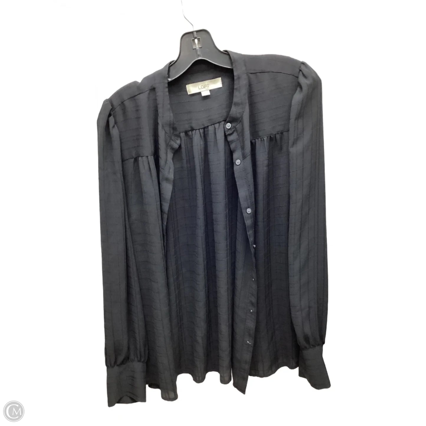 Top Long Sleeve By Loft In Black, Size: M