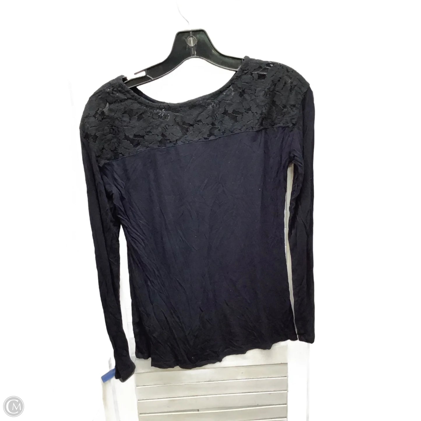 Top Long Sleeve By Ana In Black, Size: S
