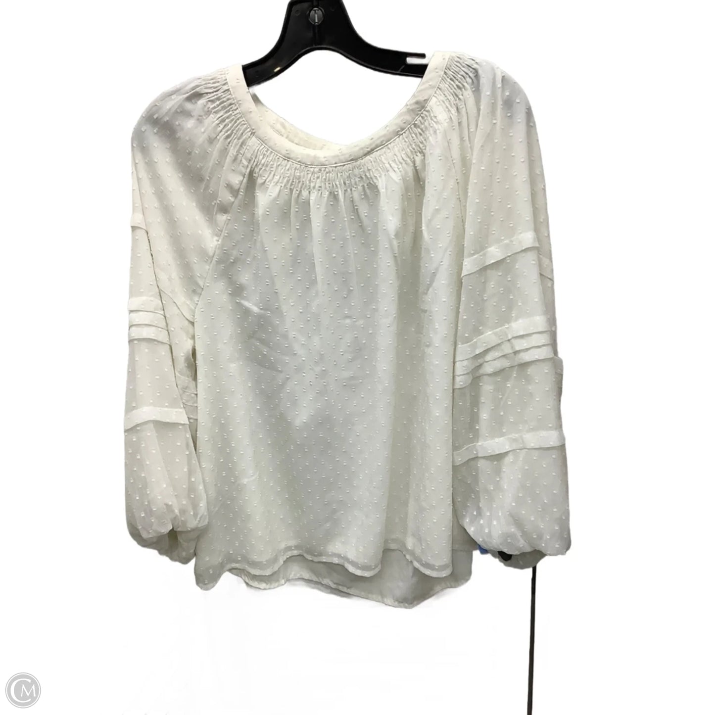 Top Long Sleeve By Loft In Ivory, Size: L