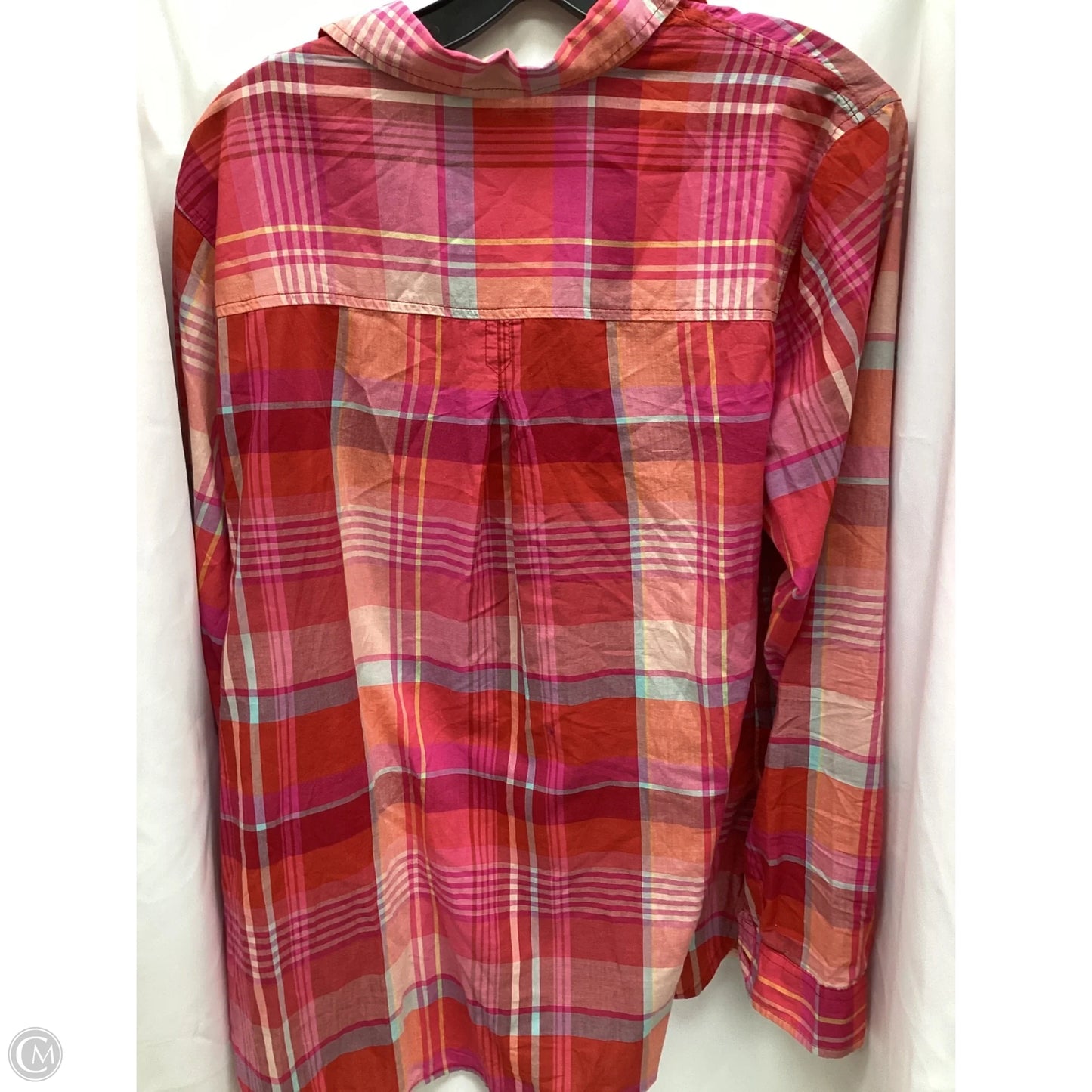 Top Long Sleeve By Old Navy In Plaid Pattern, Size: Xl