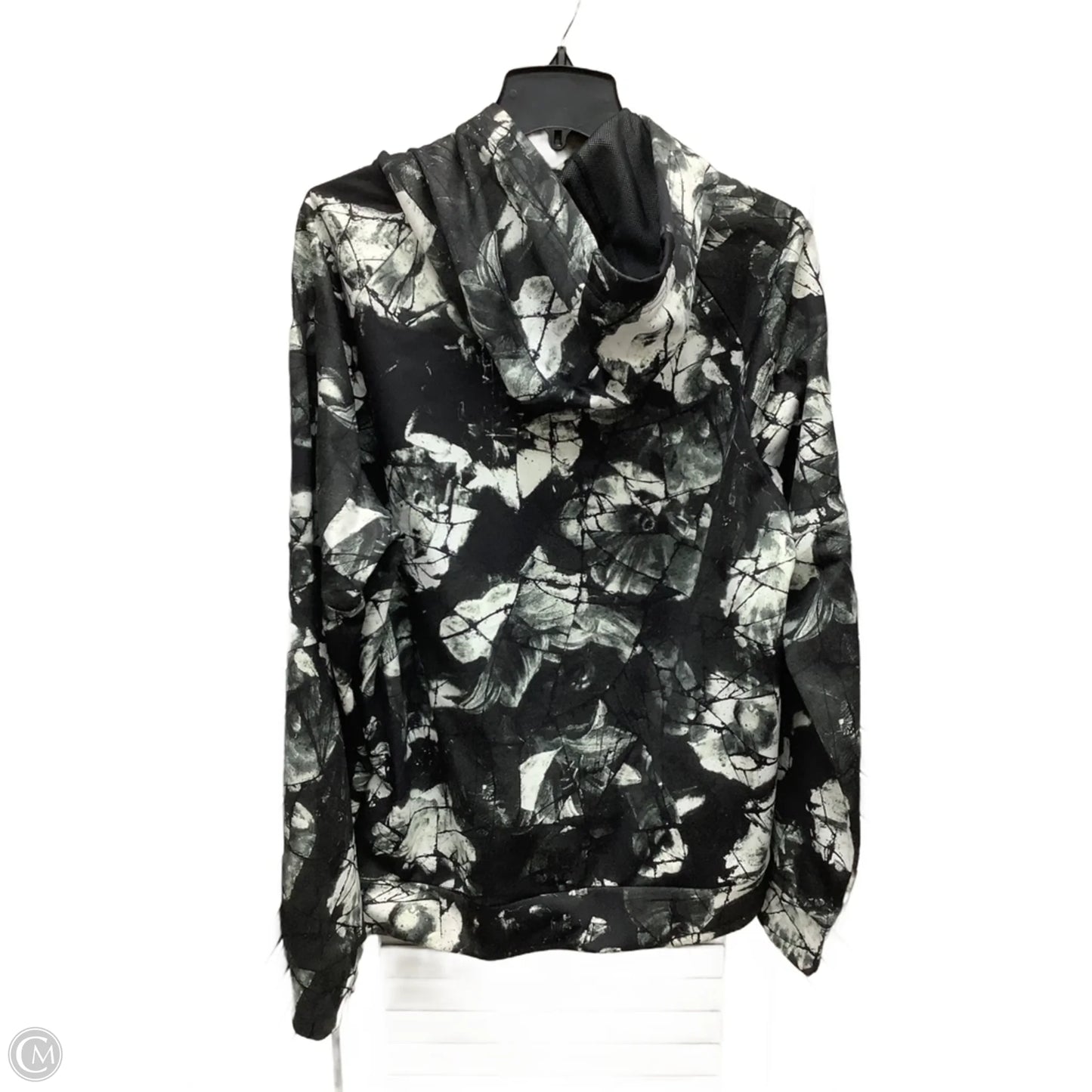 Sweatshirt Hoodie By Nike Apparel In Black & White, Size: M