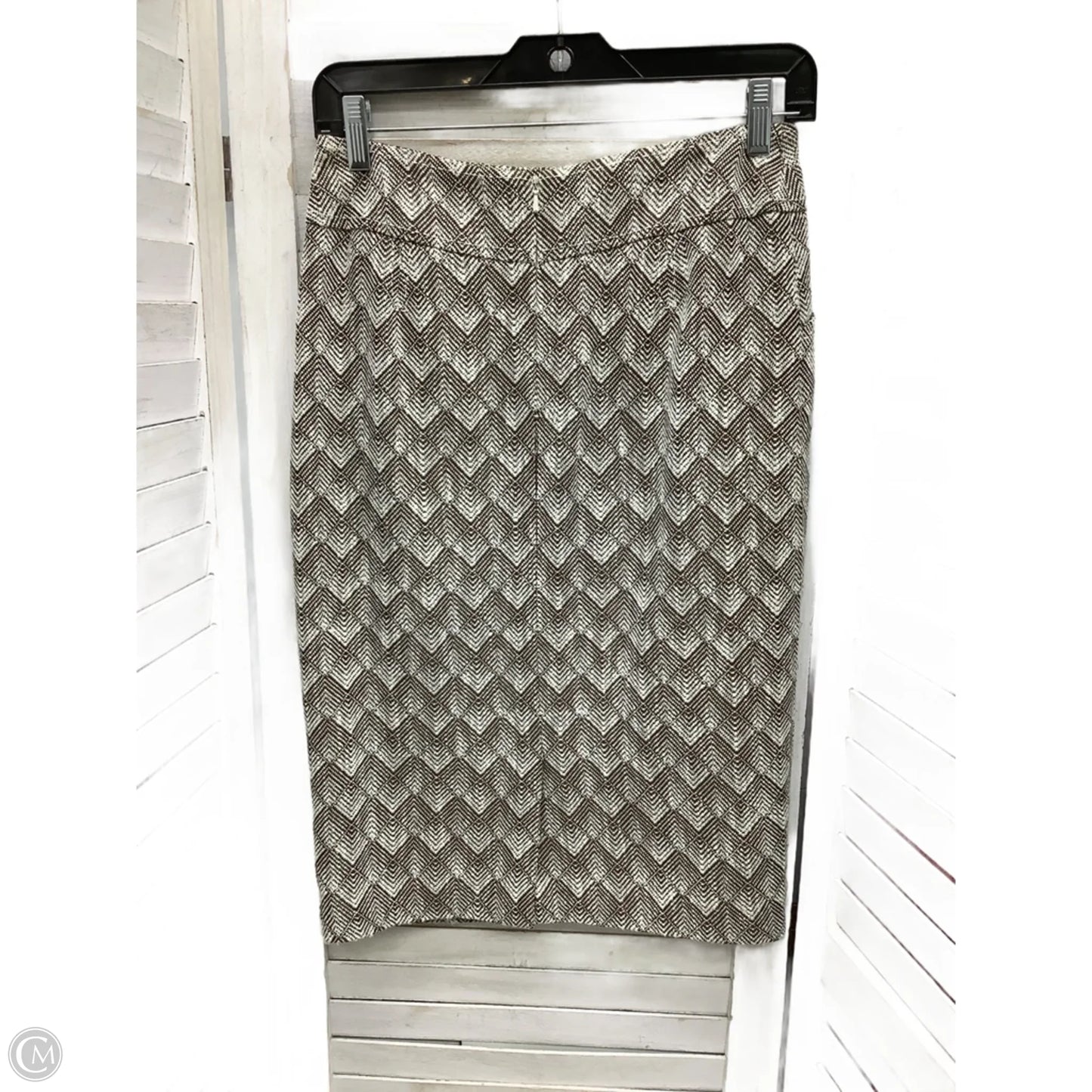 Skirt Designer By Tory Burch In Tan & White, Size: 2