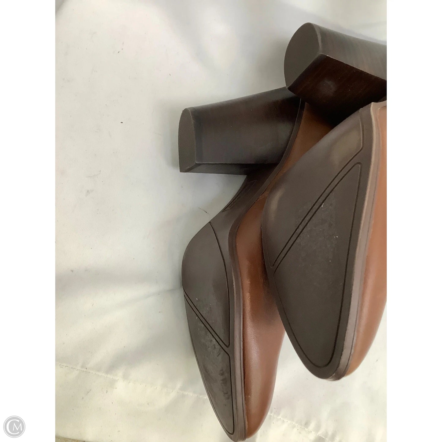 Boots Ankle Heels By Nine West In Brown, Size: 11