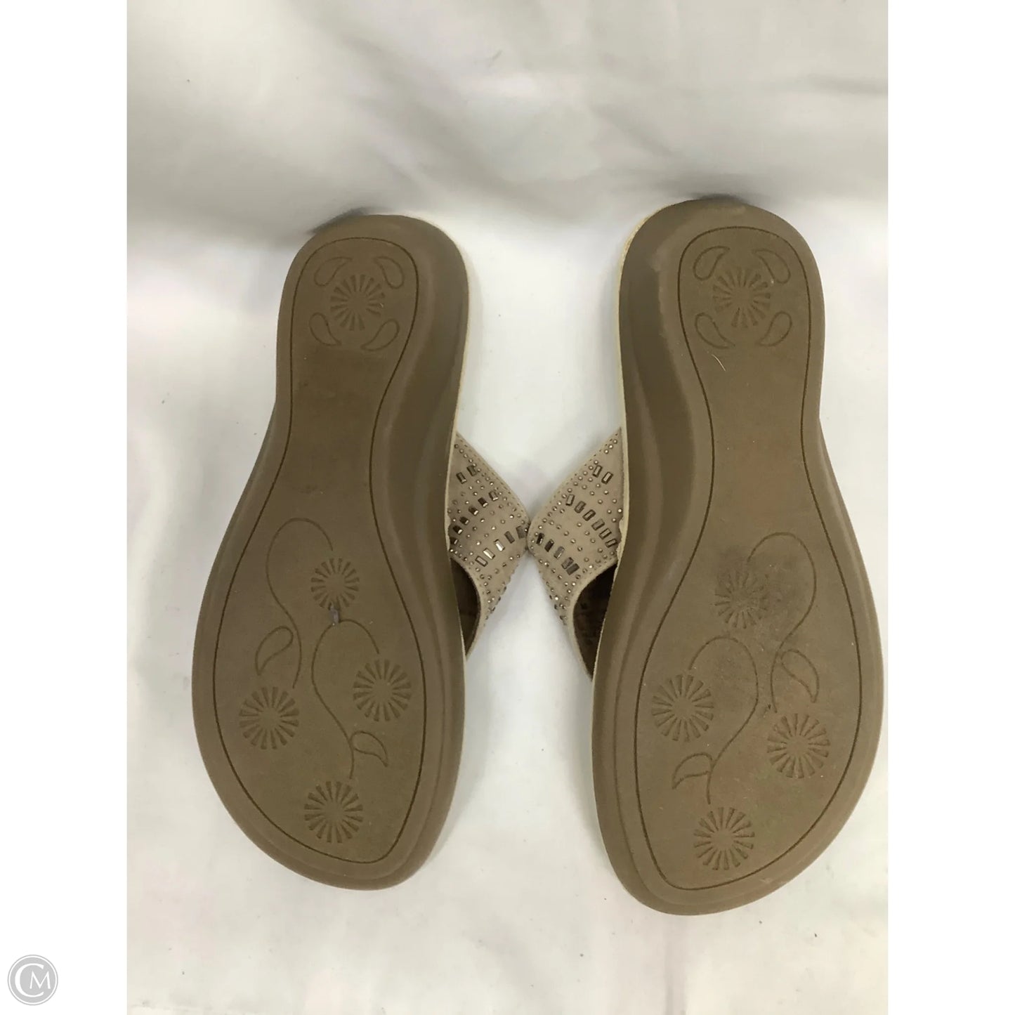 Sandals Heels Wedge By Cliffs By White Mountain In Beige, Size: 9.5