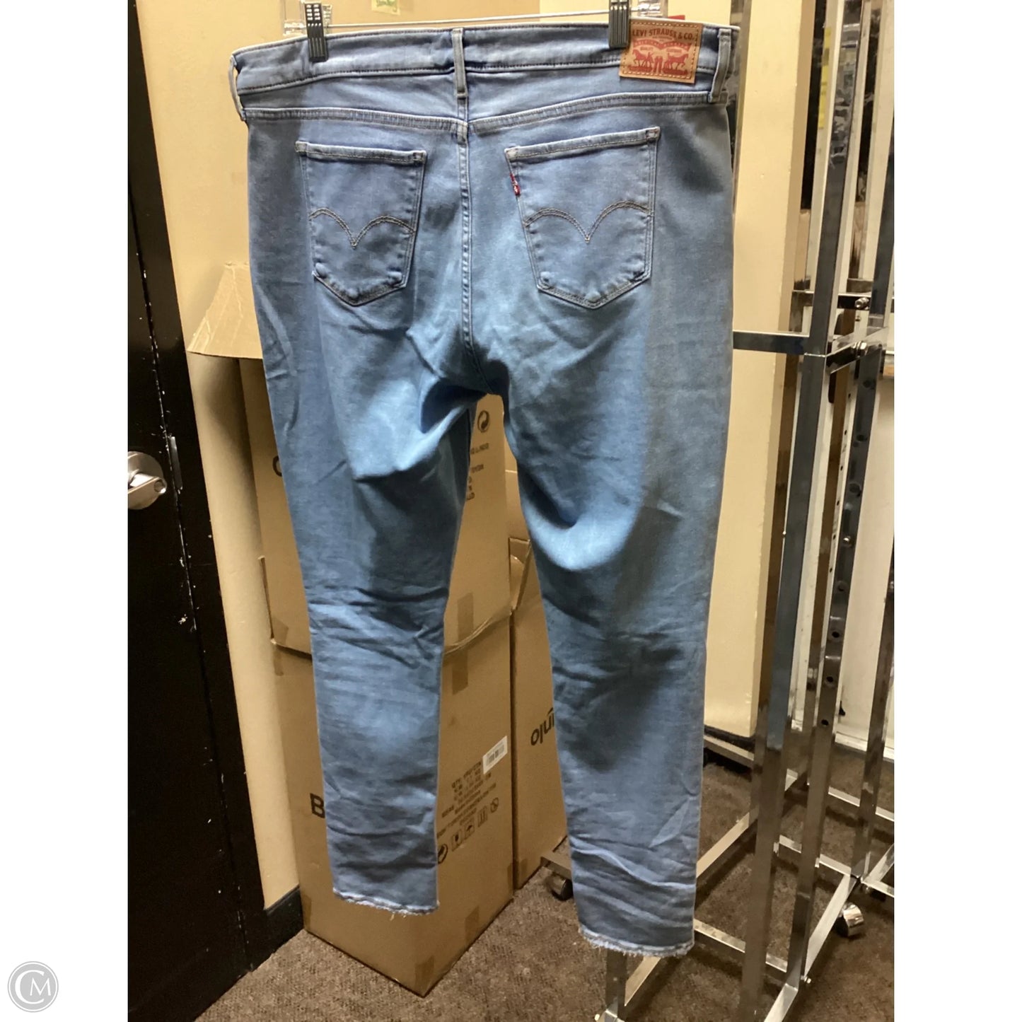 Jeans Skinny By Levis In Blue Denim, Size: 12
