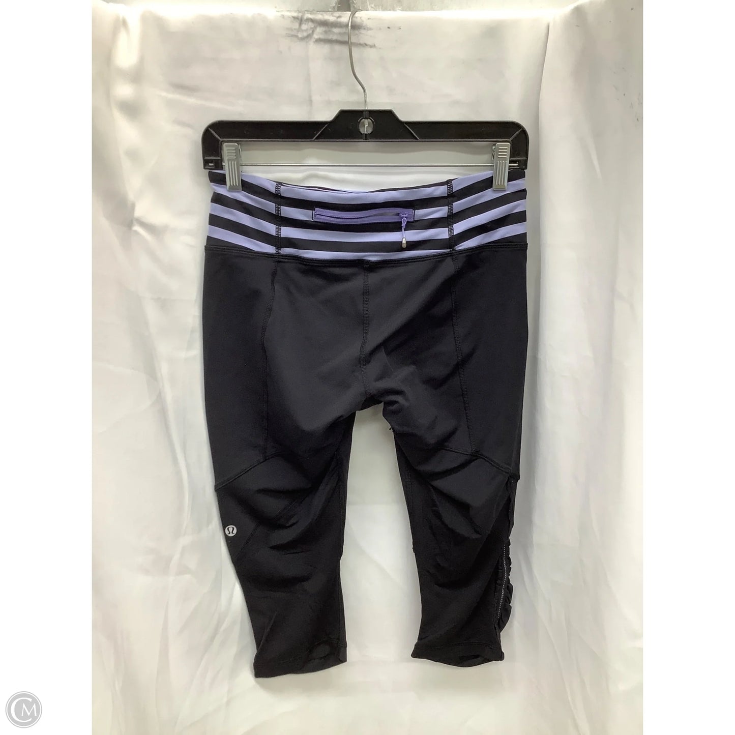 Athletic Leggings Capris By Lululemon In Black & Blue, Size: 8