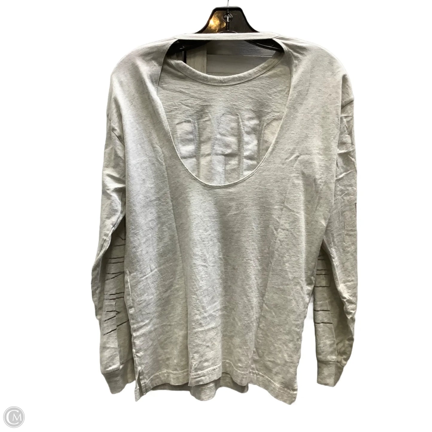 Top Long Sleeve By Pink In Grey, Size: Xs
