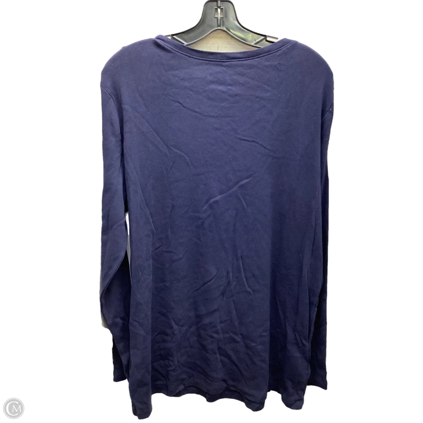 Top Long Sleeve By Eddie Bauer In Blue, Size: 2x