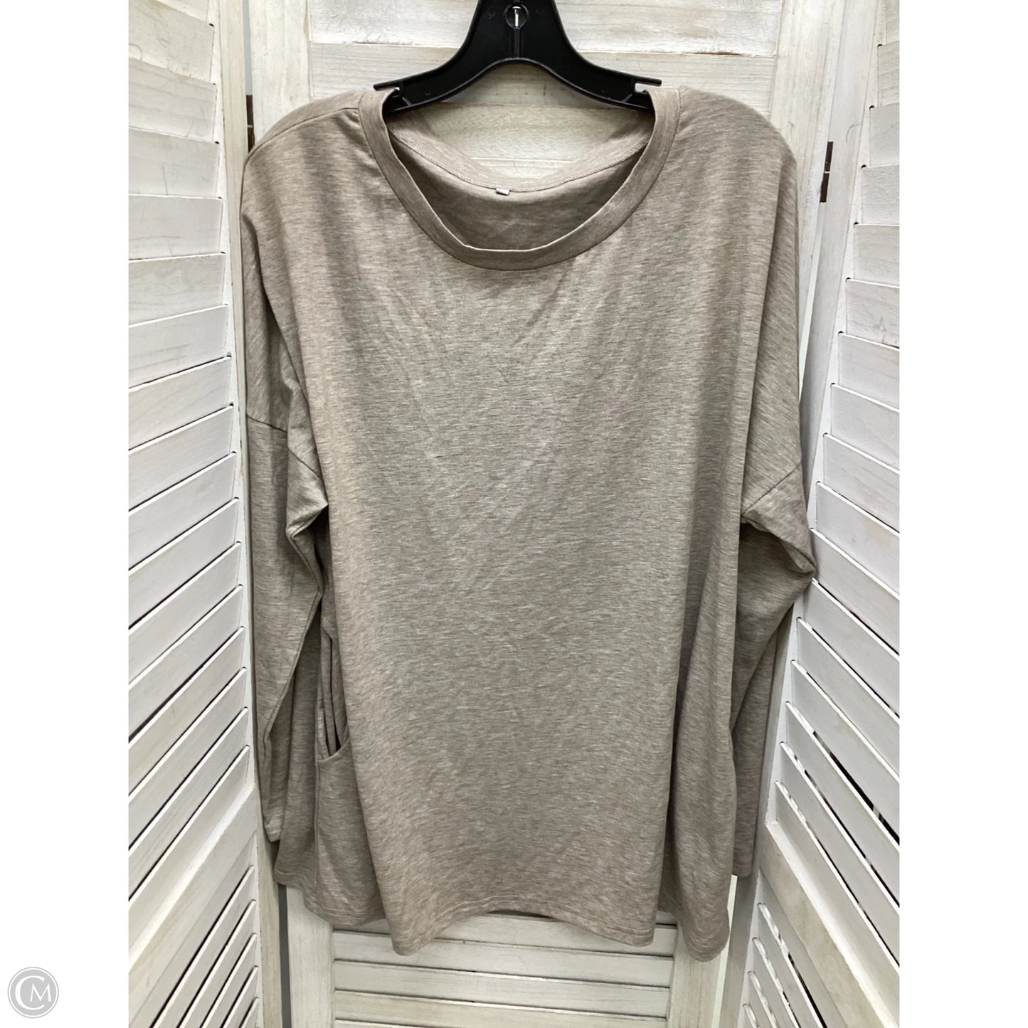 Top Long Sleeve By Clothes Mentor In Grey, Size: L