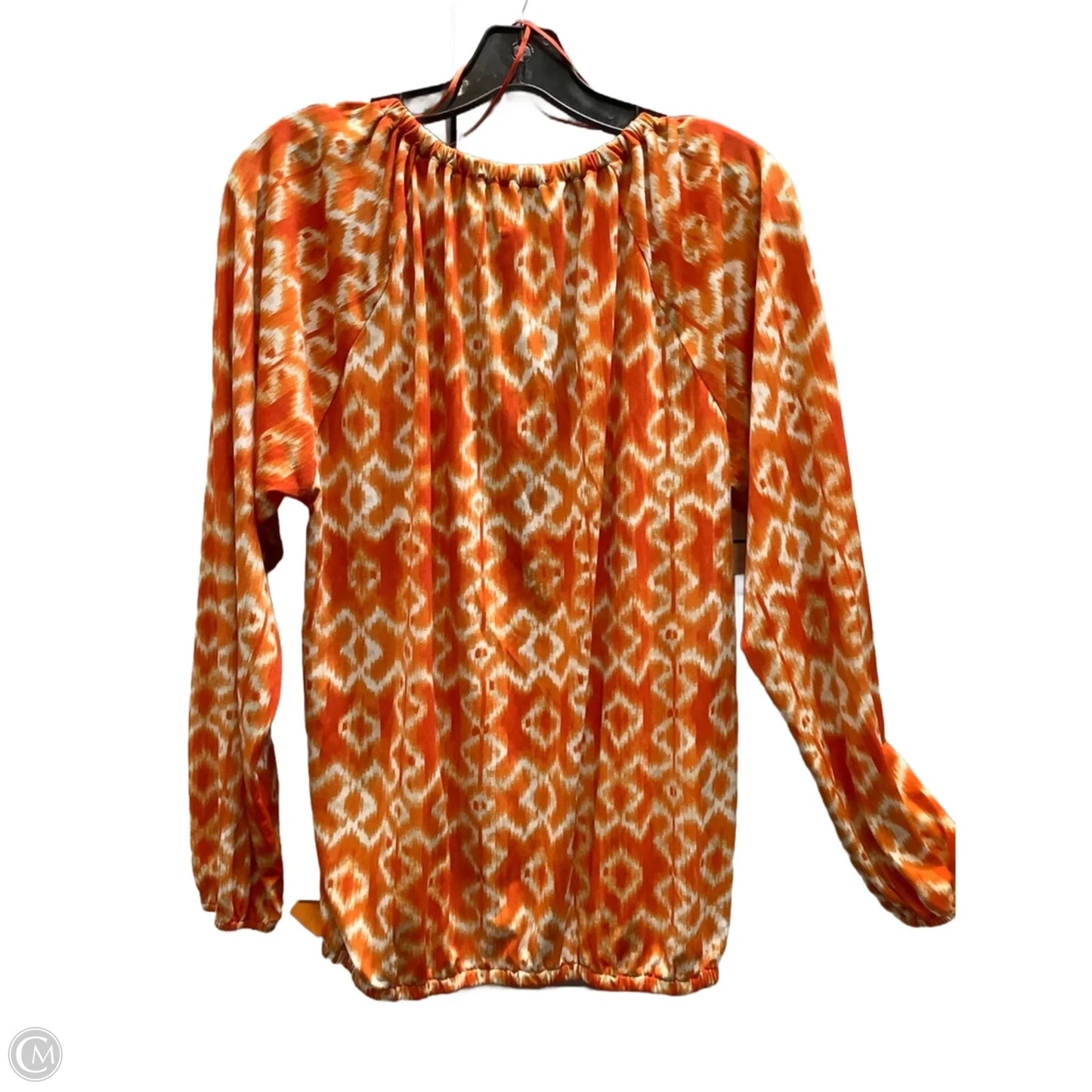 Top Long Sleeve By Michael Kors In Orange, Size: S