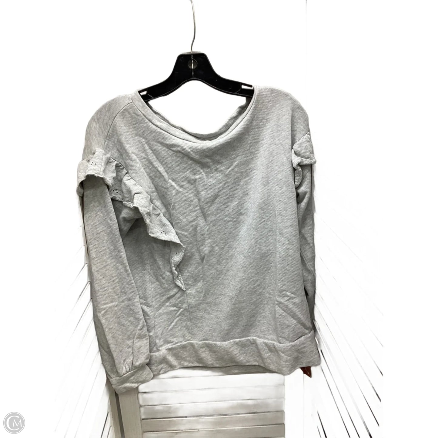 Top Long Sleeve By Loft In Grey, Size: S