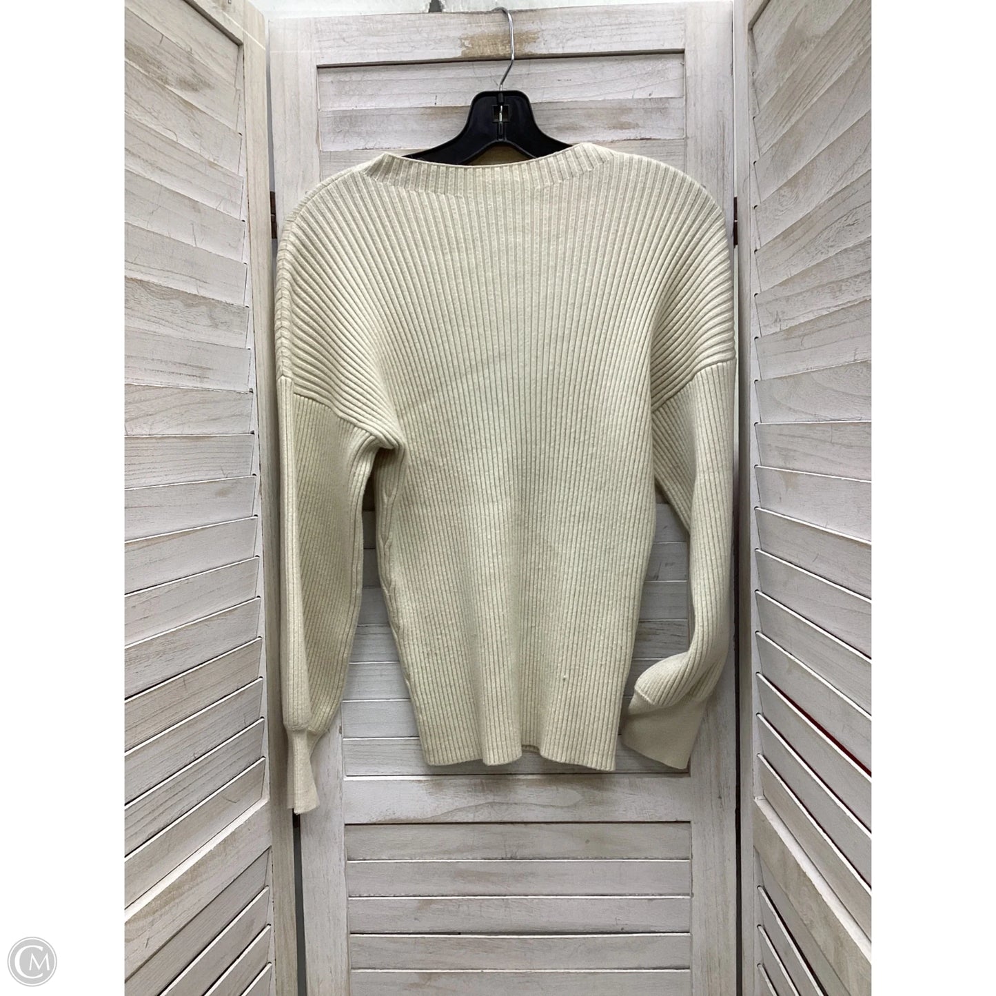 Top Long Sleeve By Inc In Ivory, Size: Xl