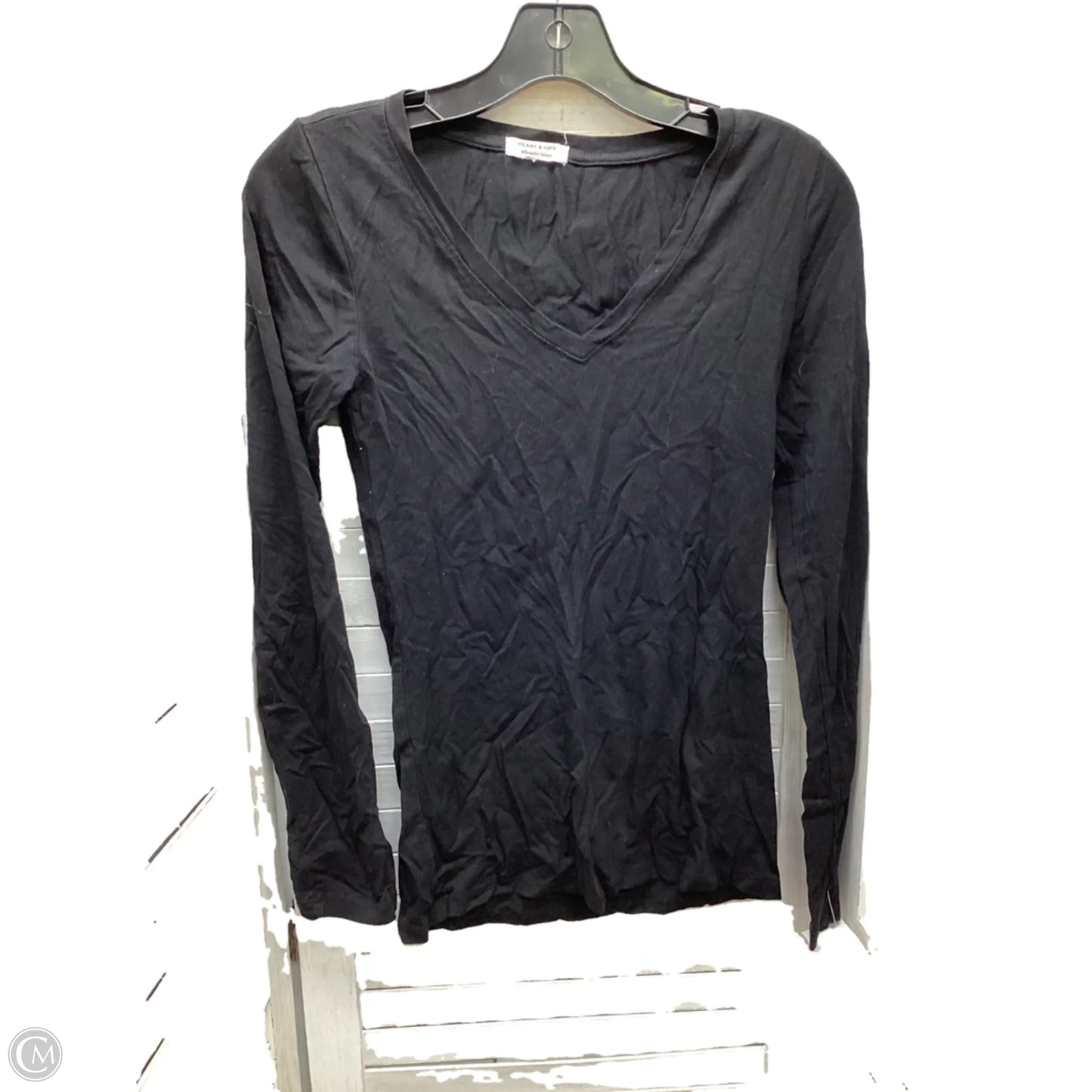 Top Long Sleeve By Heart & Hips In Black, Size: Xl